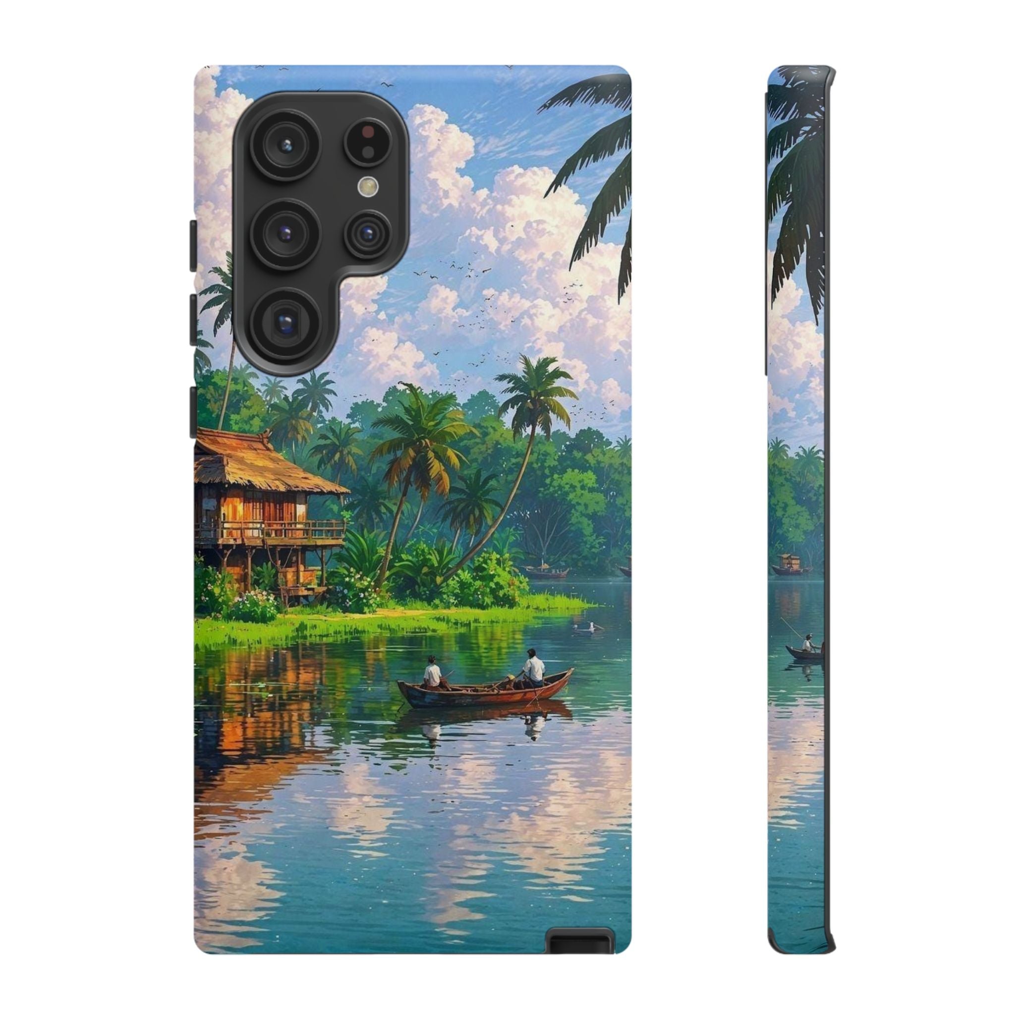Tropical Landscape Phone Case, Nature Inspired Cover, Beach Vibe Gift, Artwork Protection Case, Summer Essentials Iphone and Samsung Cases