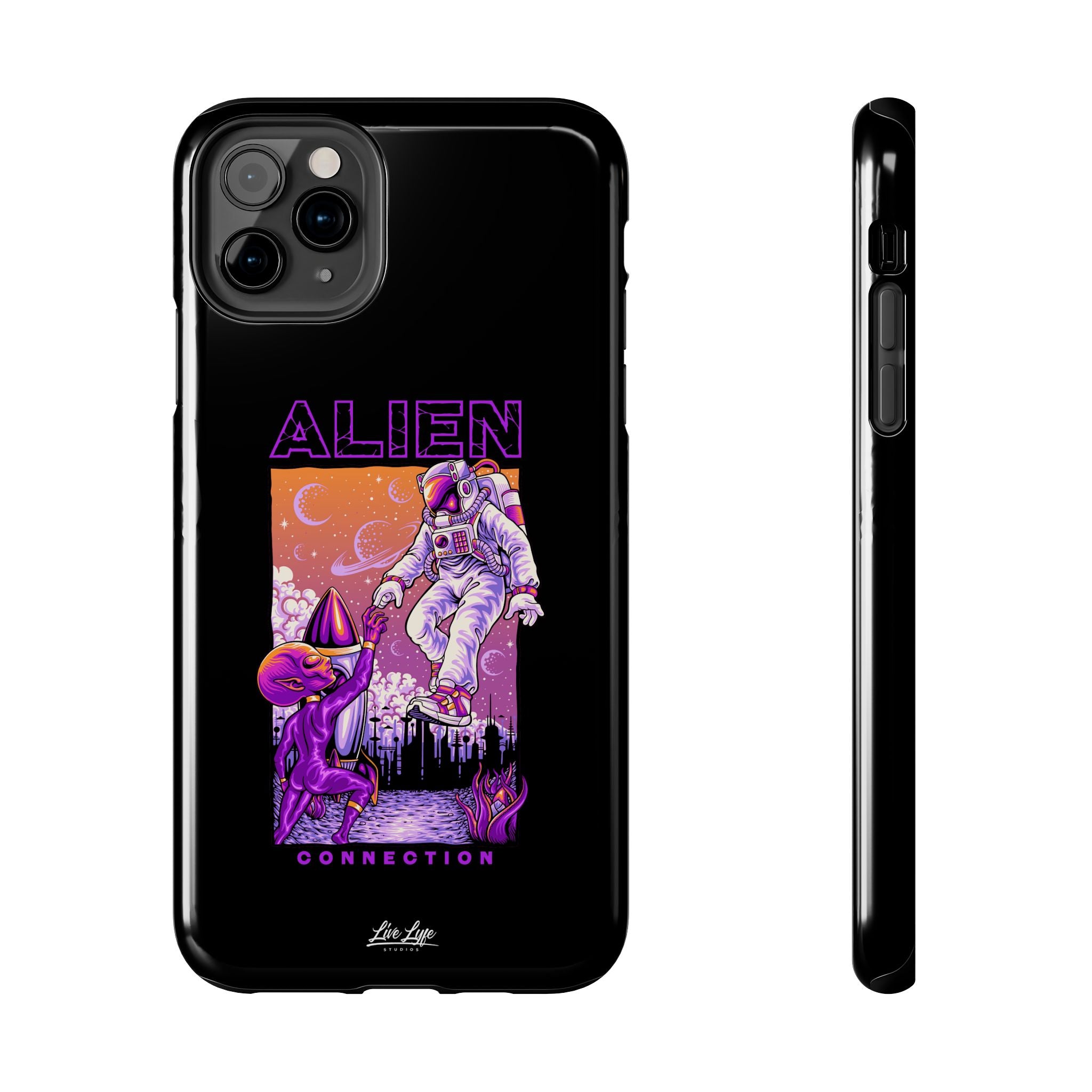 Alien Connection Phone Case – Sleek Black Cover