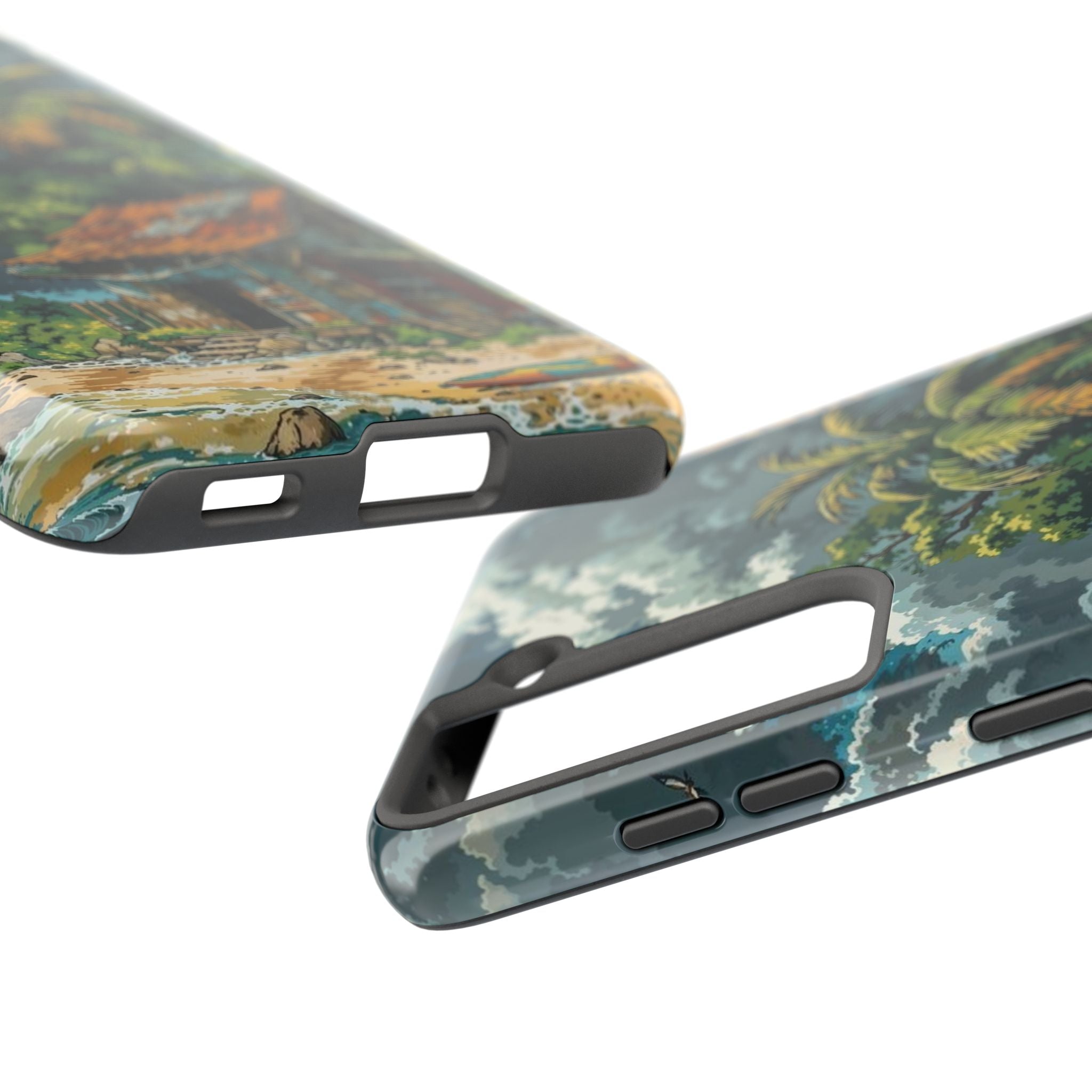 Tropical Paradise Tough iPhone and Samsung Cases - Beach Vibe, Summer Gift, Durable Protection for Adventure Lovers, Coastal Decor, Phone Accessories