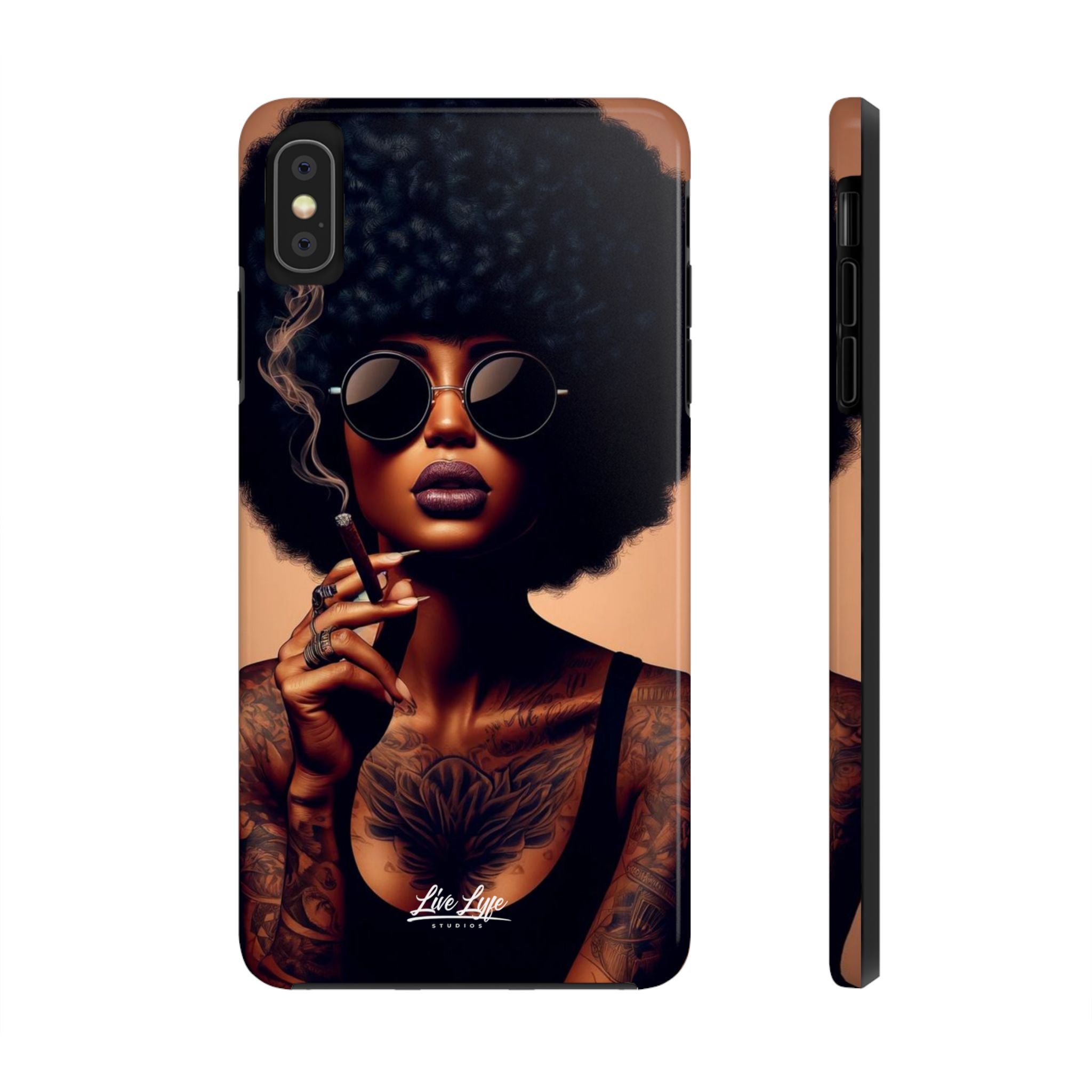 Smoke & Soul Afro Queen Vibe Phone Case, Protective Phone Case