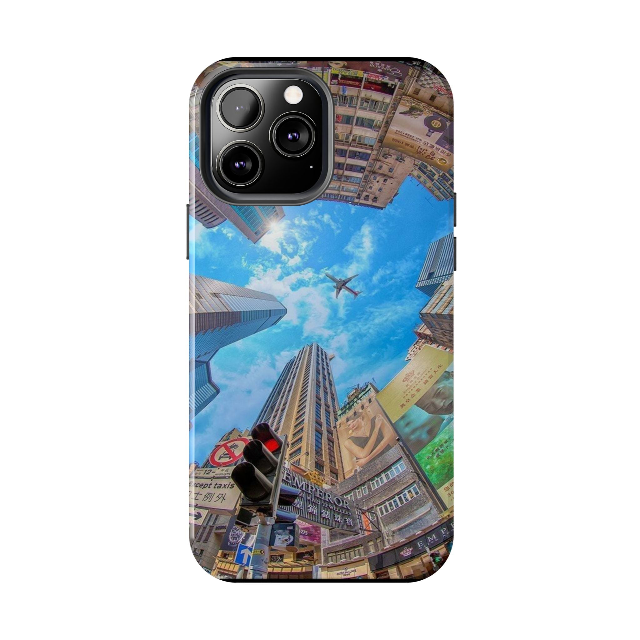 Urban Skyline Tough iPhone Case, Durable Phone Cover, Cityscape Accessory, Gift for Travelers, Urban Style Protection