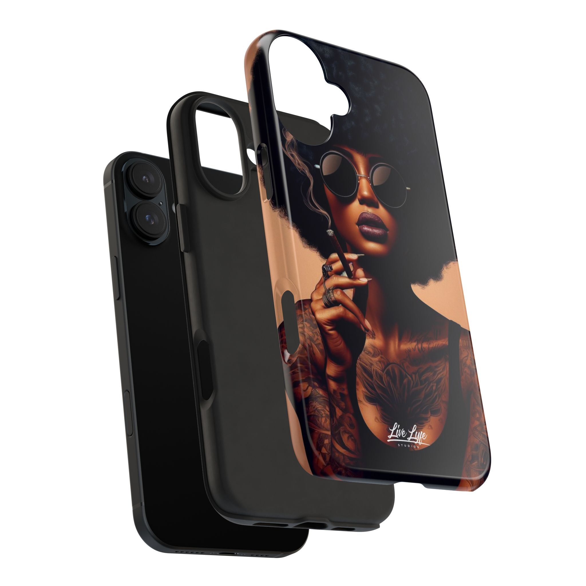Smoke & Soul Afro Queen Vibe Phone Case, Protective Phone Case