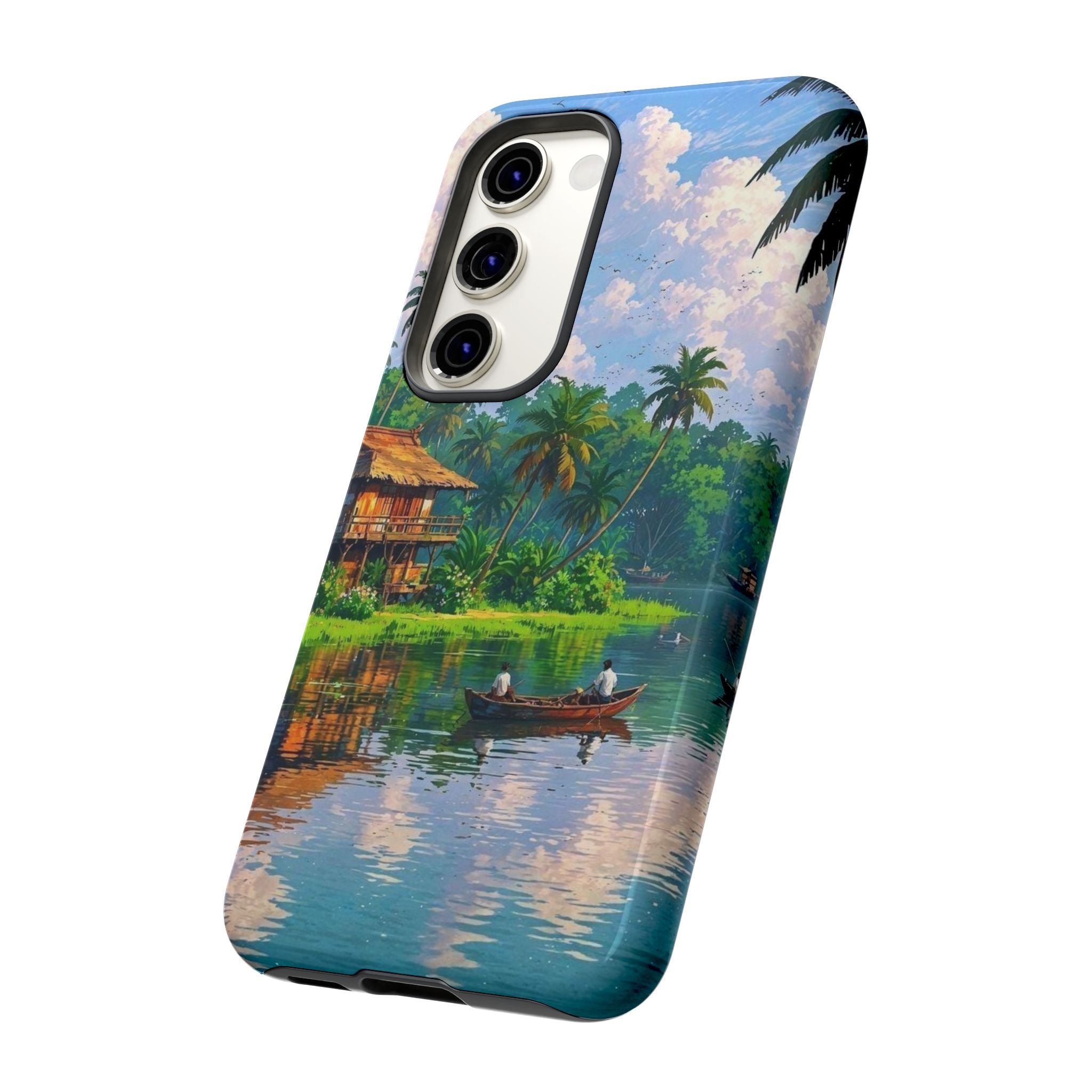 Tropical Landscape Phone Case, Nature Inspired Cover, Beach Vibe Gift, Artwork Protection Case, Summer Essentials Iphone and Samsung Cases