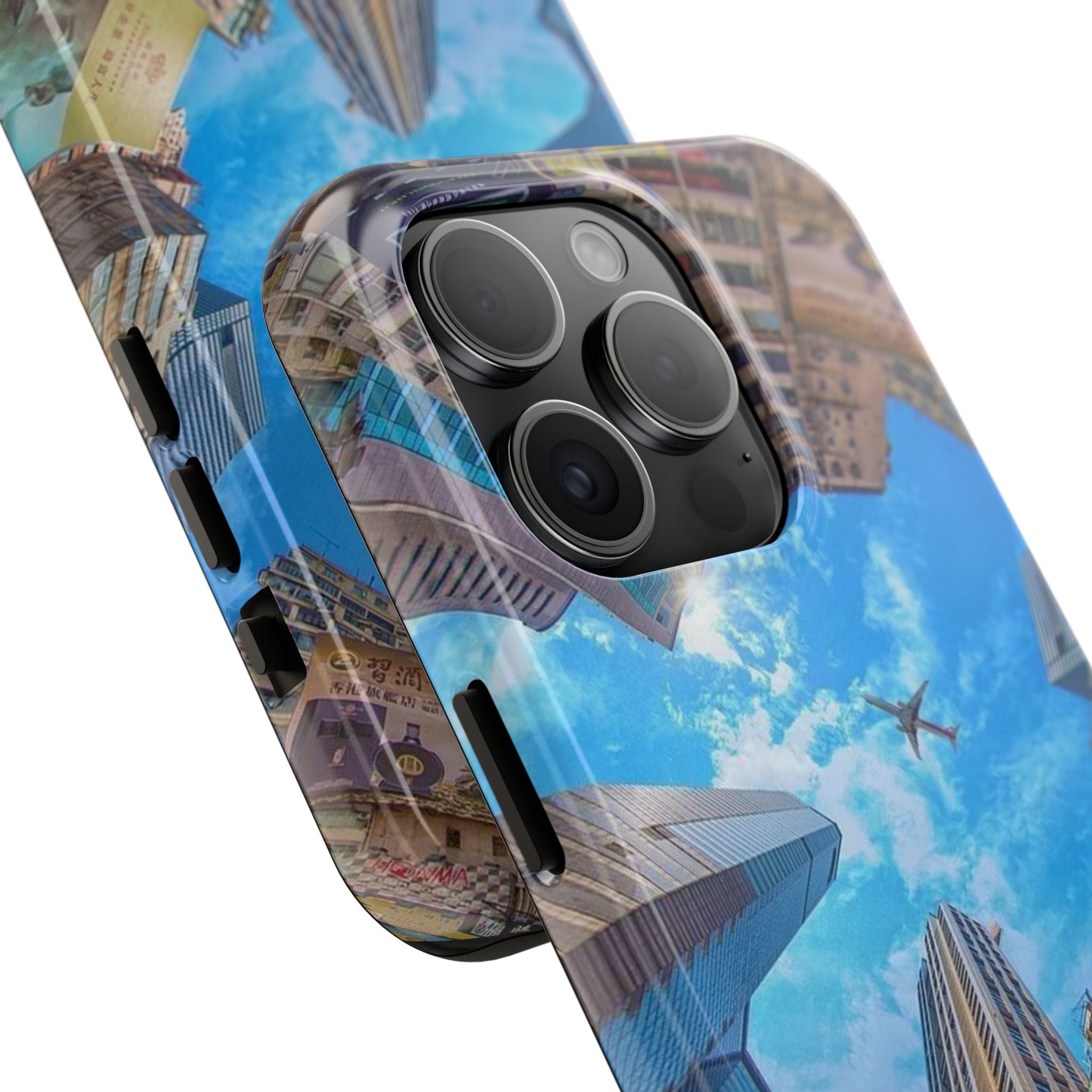 Urban Skyline Tough iPhone Case, Durable Phone Cover, Cityscape Accessory, Gift for Travelers, Urban Style Protection