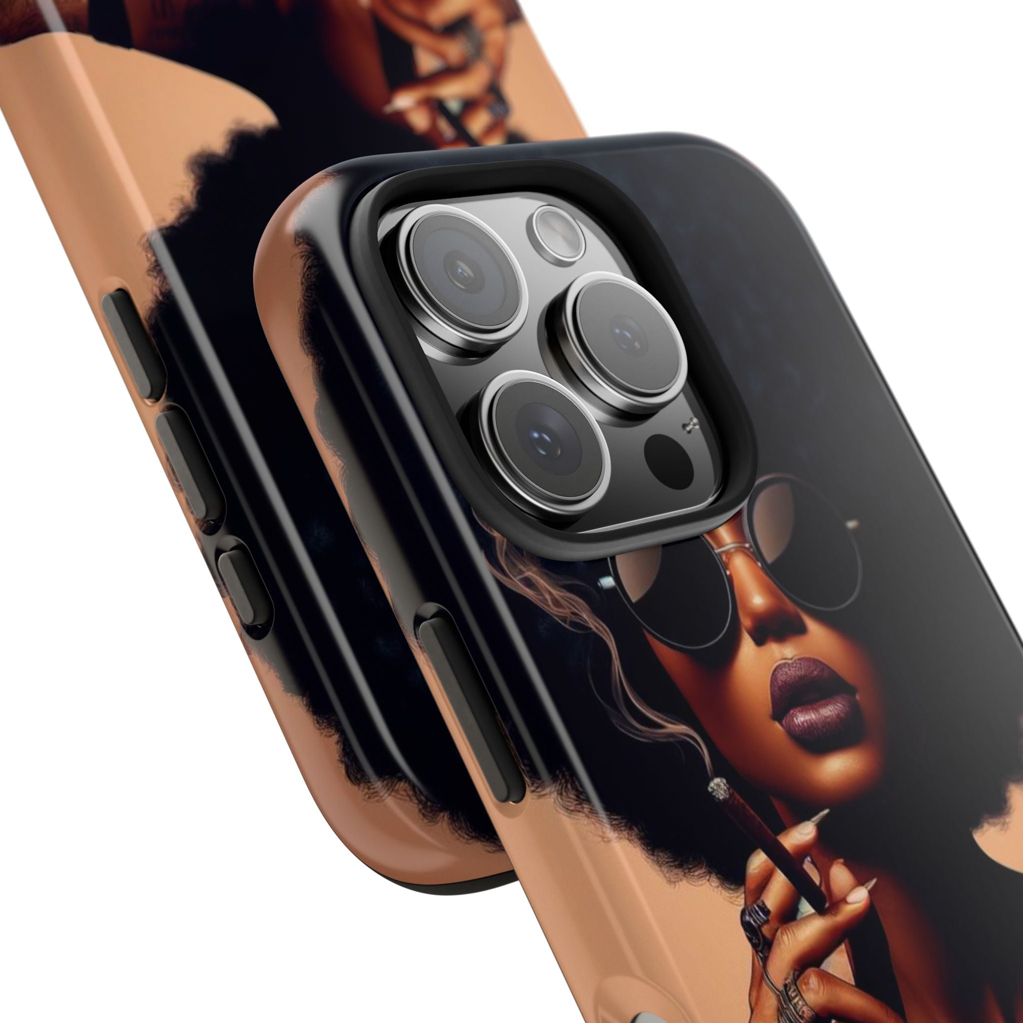 Smoke & Soul Afro Queen Vibe Phone Case, Protective Phone Case