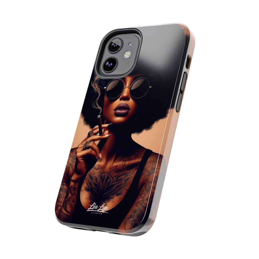 Smoke & Soul Afro Queen Vibe Phone Case, Protective Phone Case