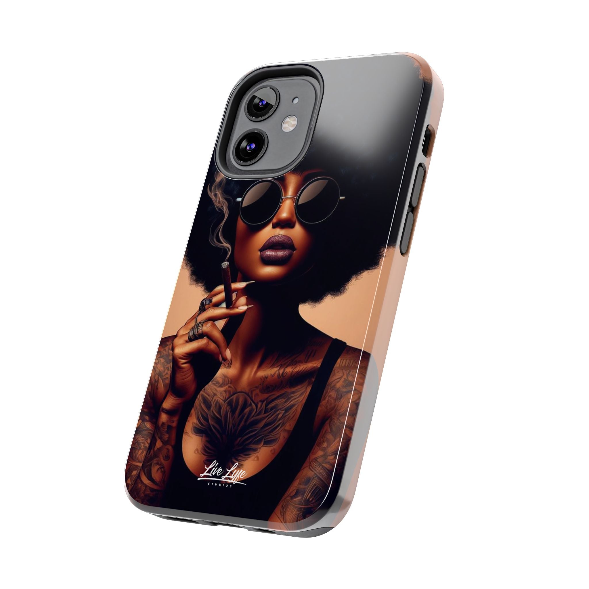 Smoke & Soul Afro Queen Vibe Phone Case, Protective Phone Case