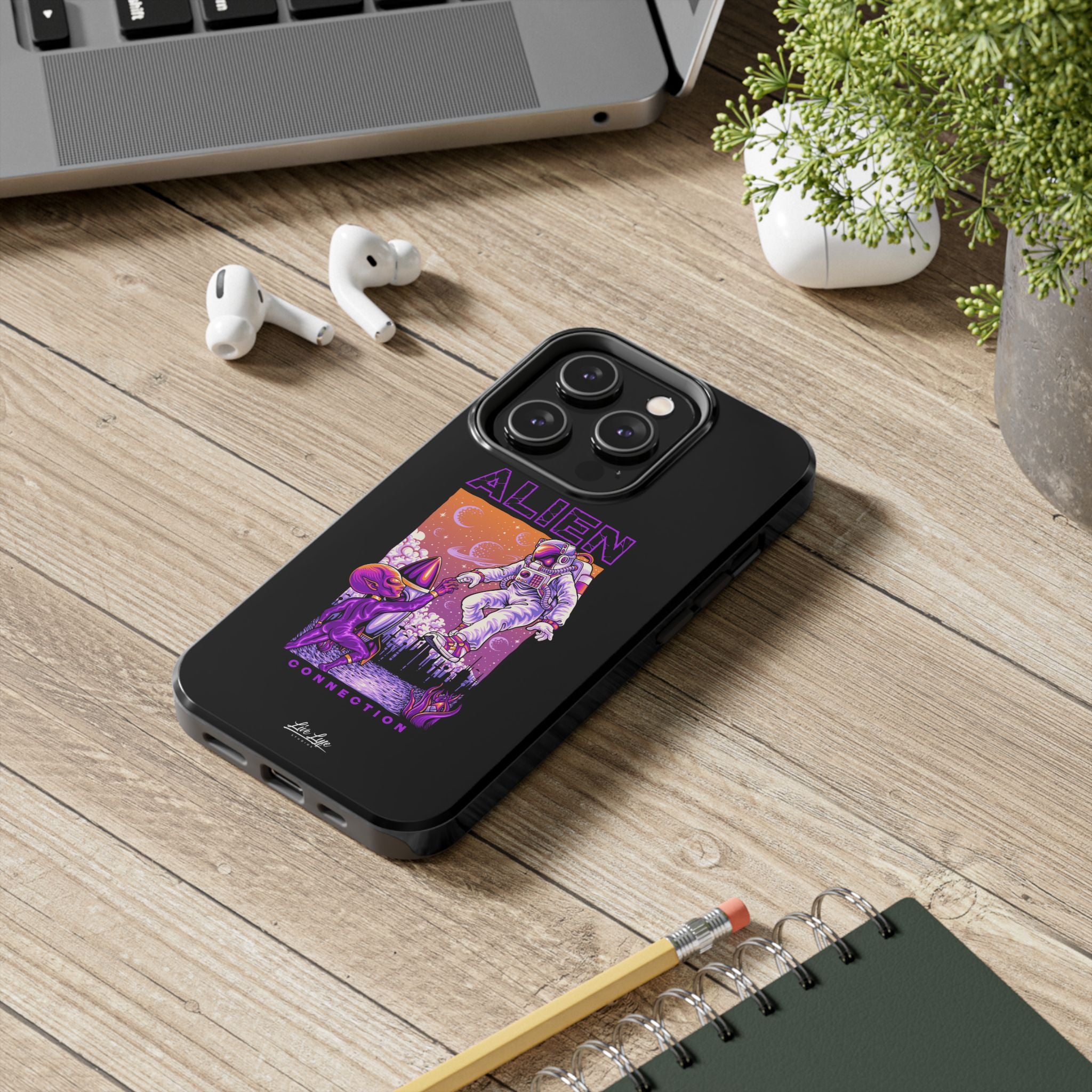 Alien Connection Phone Case – Sleek Black Cover
