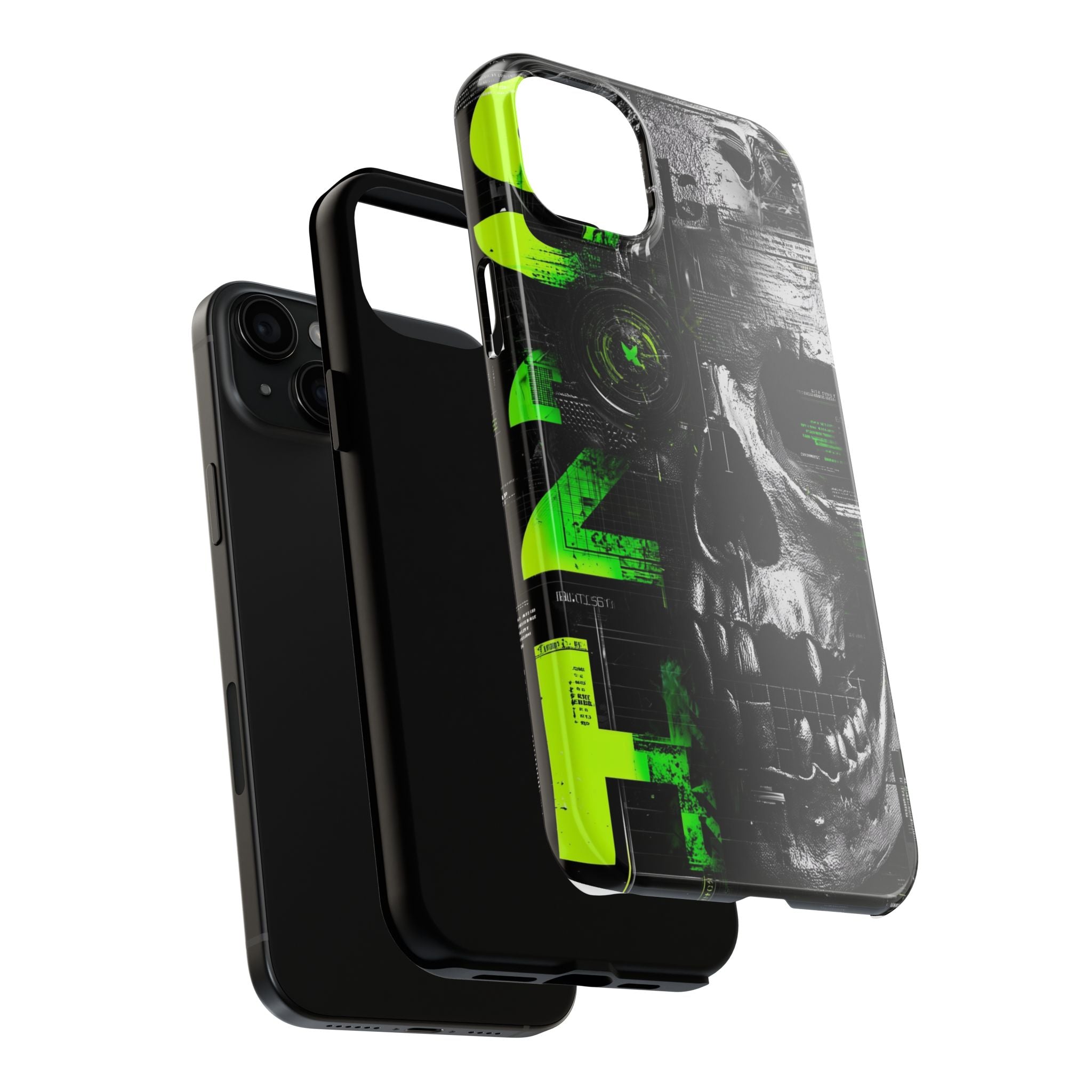 Edgy Skull iPhone Case Tough Protection for Your Device, Unique Design for Gamers, Halloween Gift, Tech Accessories, Bold Aesthetic