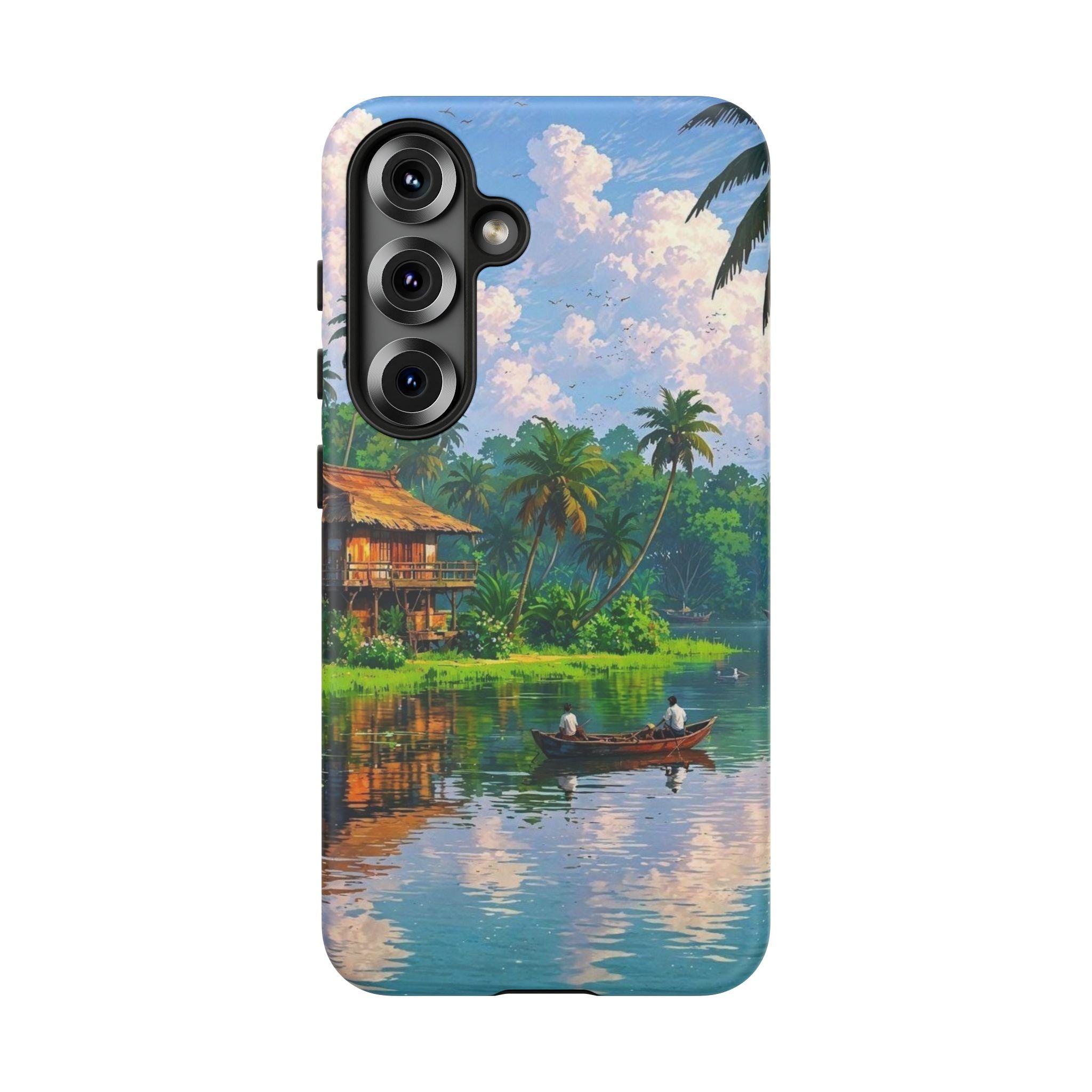 Tropical Landscape Phone Case, Nature Inspired Cover, Beach Vibe Gift, Artwork Protection Case, Summer Essentials Iphone and Samsung Cases