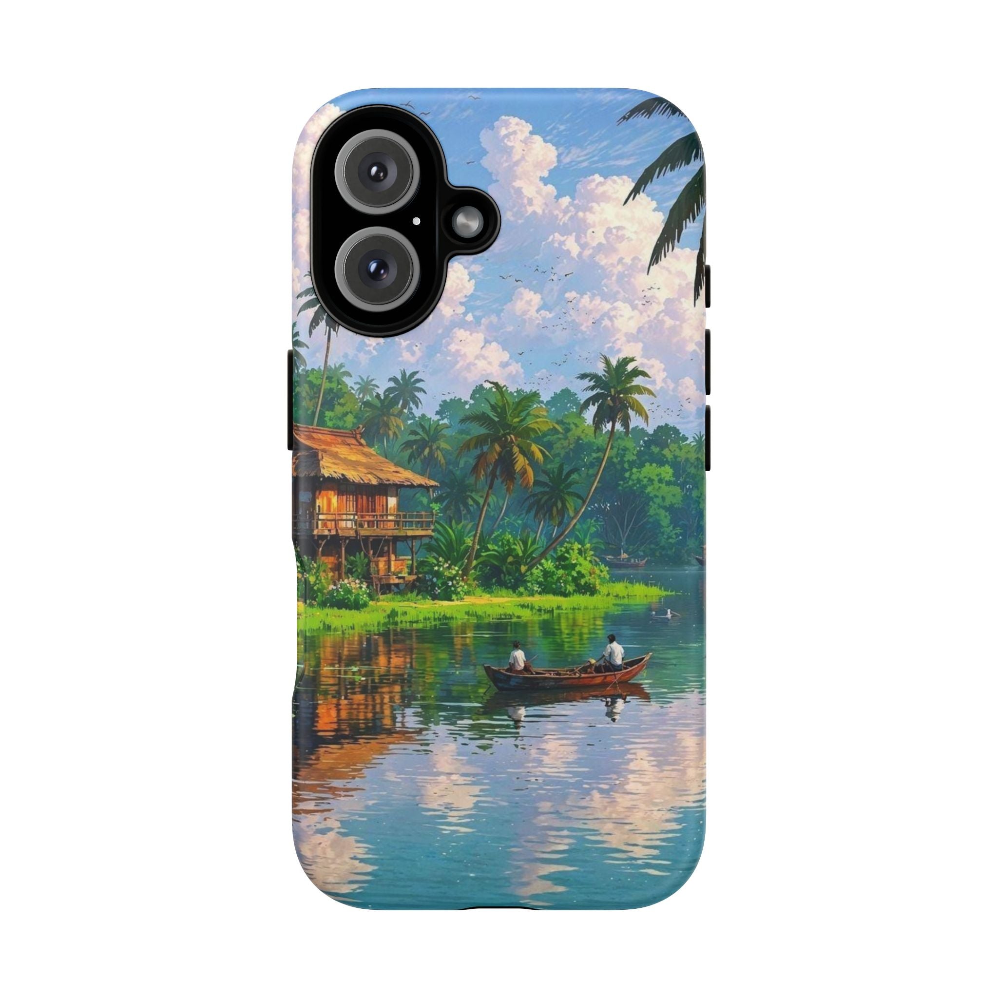 Tropical Landscape Phone Case, Nature Inspired Cover, Beach Vibe Gift, Artwork Protection Case, Summer Essentials Iphone and Samsung Cases