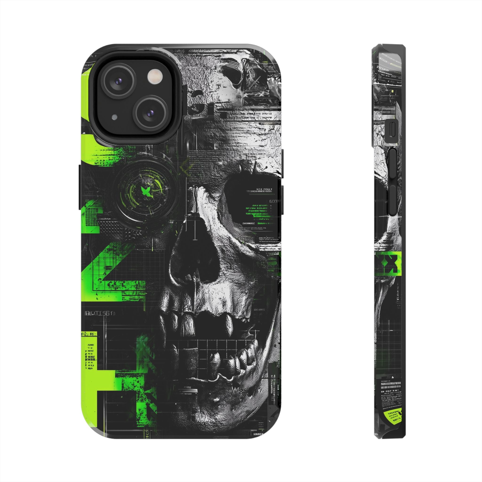 Edgy Skull iPhone Case Tough Protection for Your Device, Unique Design for Gamers, Halloween Gift, Tech Accessories, Bold Aesthetic