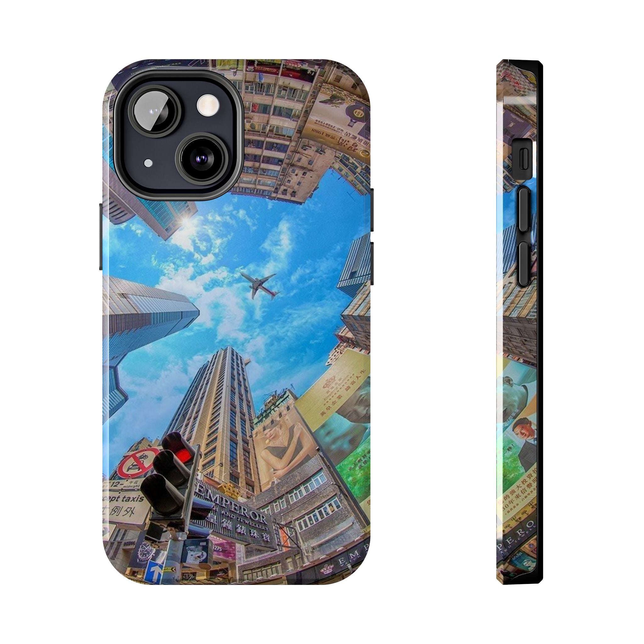 Urban Skyline Tough iPhone Case, Durable Phone Cover, Cityscape Accessory, Gift for Travelers, Urban Style Protection