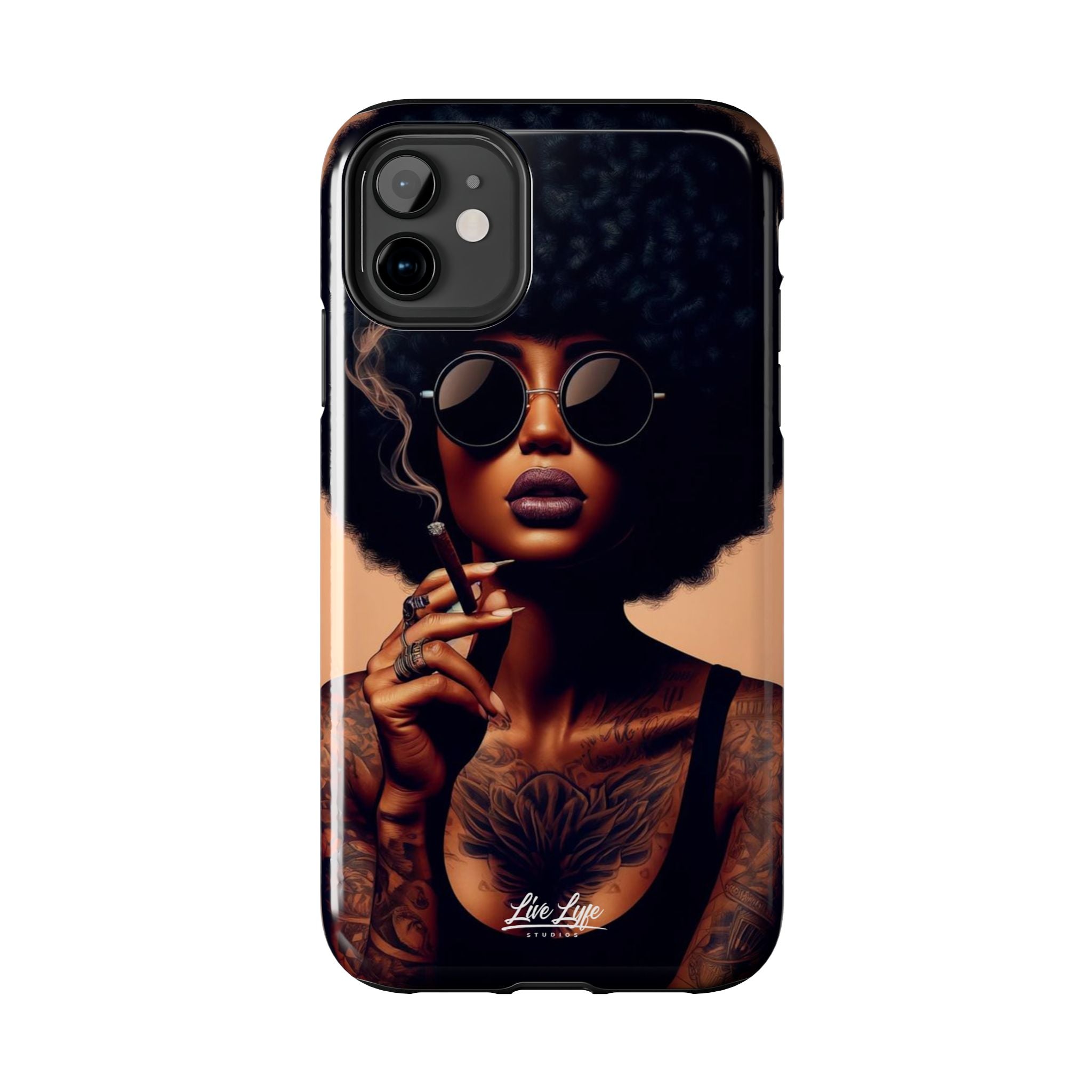 Smoke & Soul Afro Queen Vibe Phone Case, Protective Phone Case