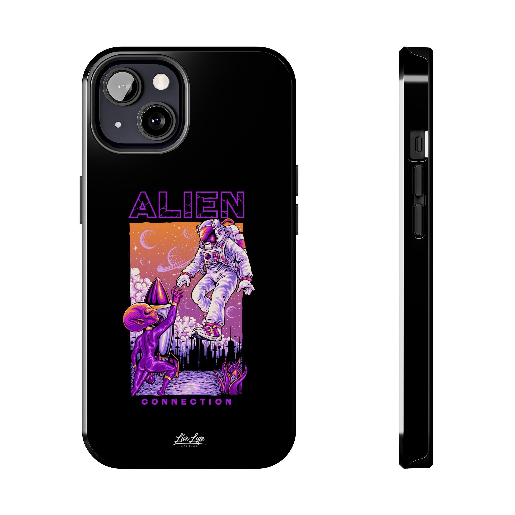 Alien Connection Phone Case – Sleek Black Cover