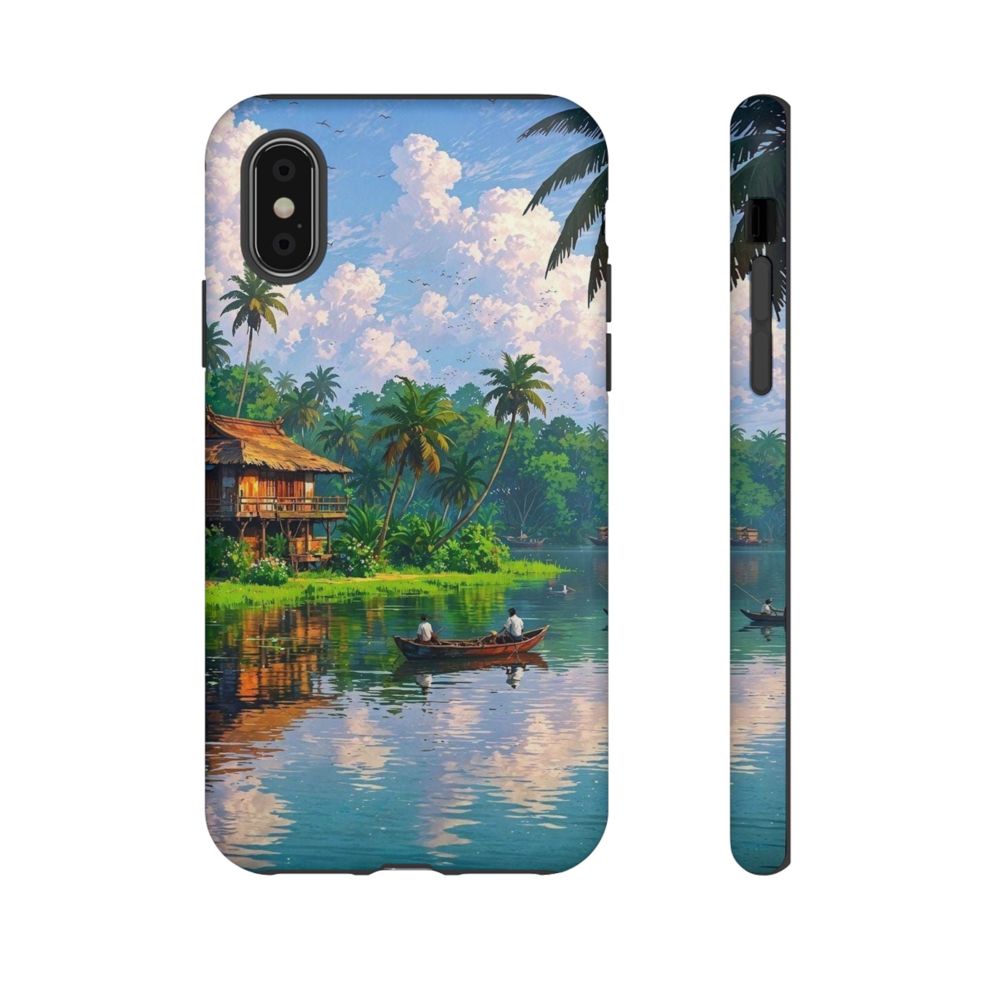 Tropical Landscape Phone Case, Nature Inspired Cover, Beach Vibe Gift, Artwork Protection Case, Summer Essentials Iphone and Samsung Cases