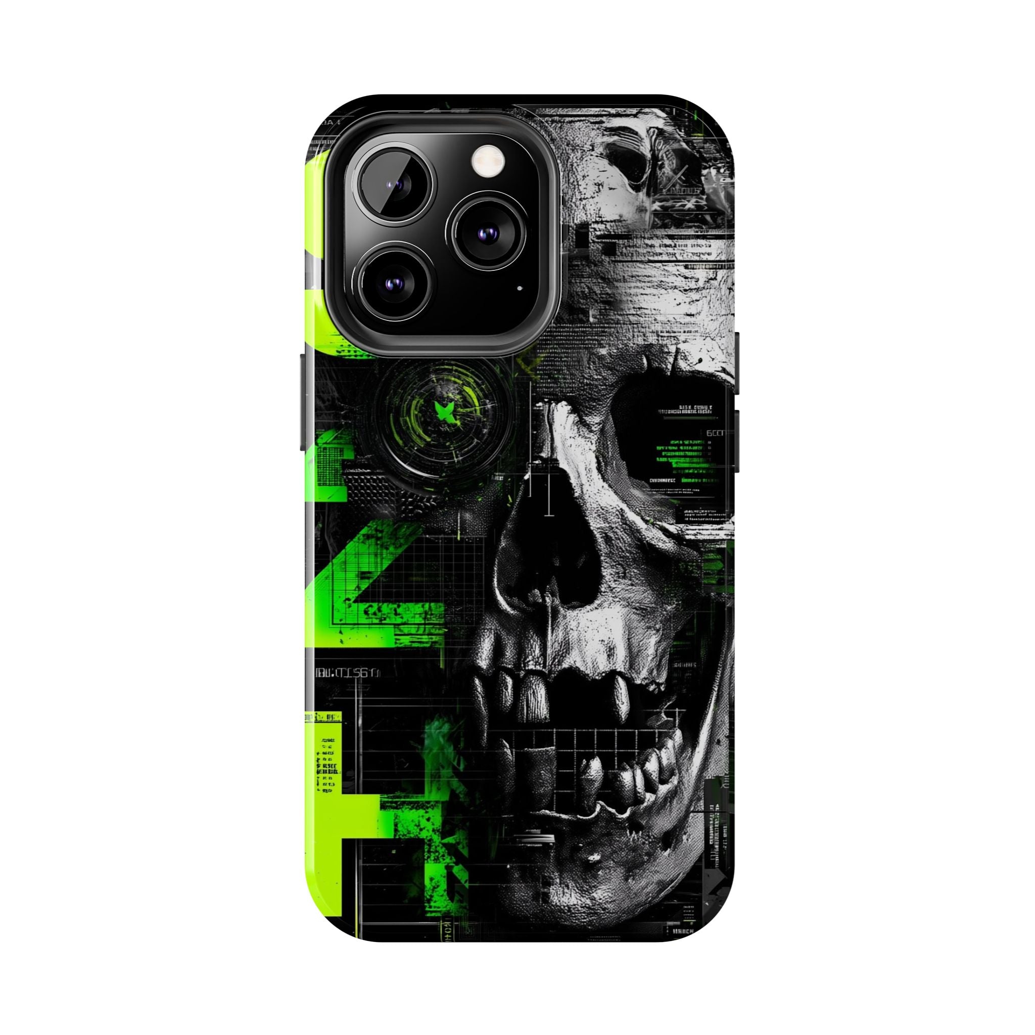 Edgy Skull iPhone Case Tough Protection for Your Device, Unique Design for Gamers, Halloween Gift, Tech Accessories, Bold Aesthetic