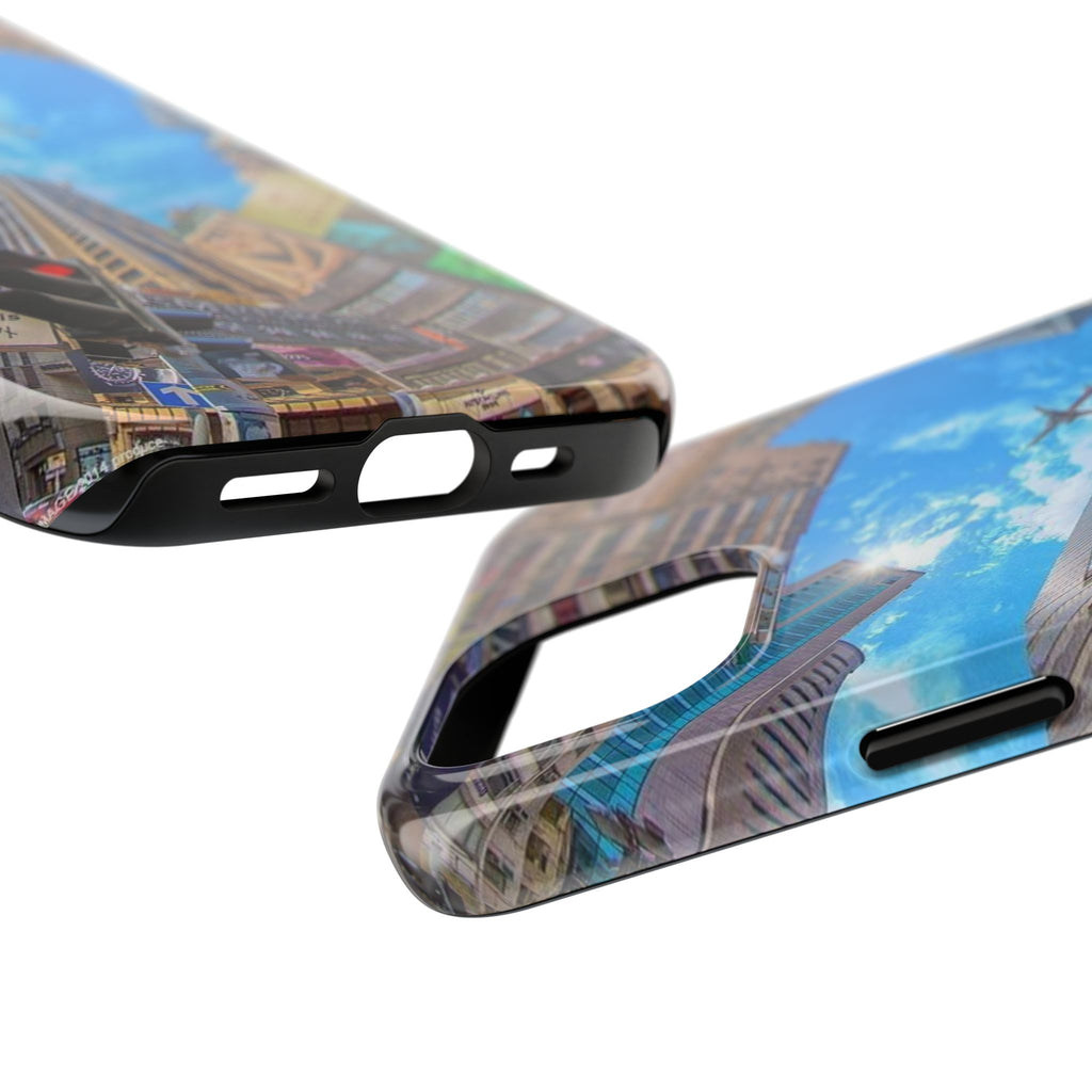 Urban Skyline Tough iPhone Case, Durable Phone Cover, Cityscape Accessory, Gift for Travelers, Urban Style Protection