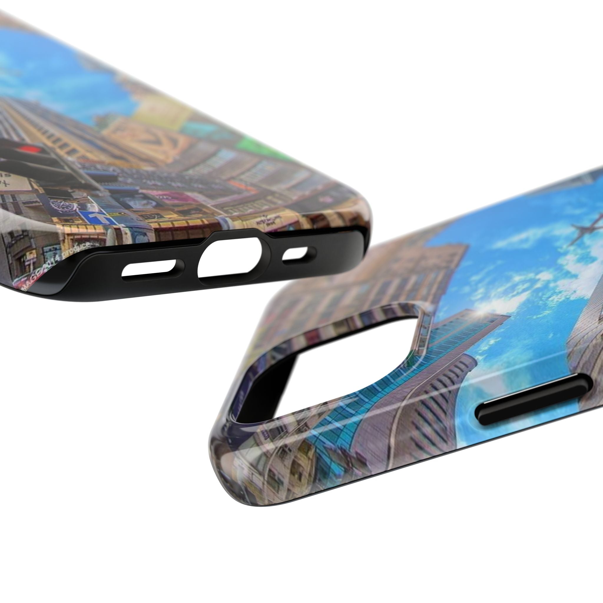 Urban Skyline Tough iPhone Case, Durable Phone Cover, Cityscape Accessory, Gift for Travelers, Urban Style Protection