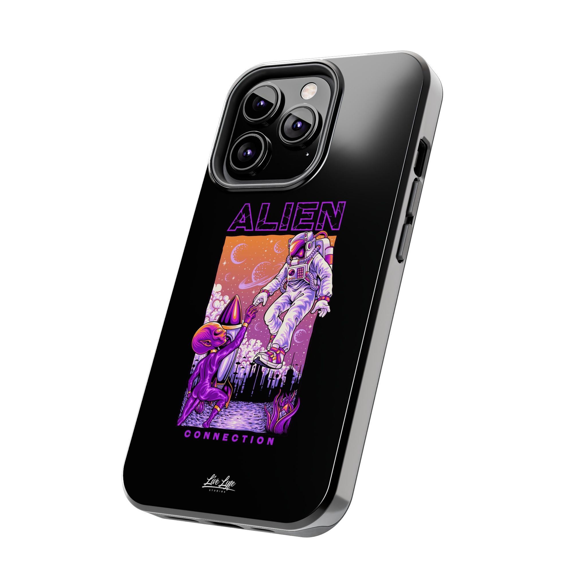 Alien Connection Phone Case – Sleek Black Cover
