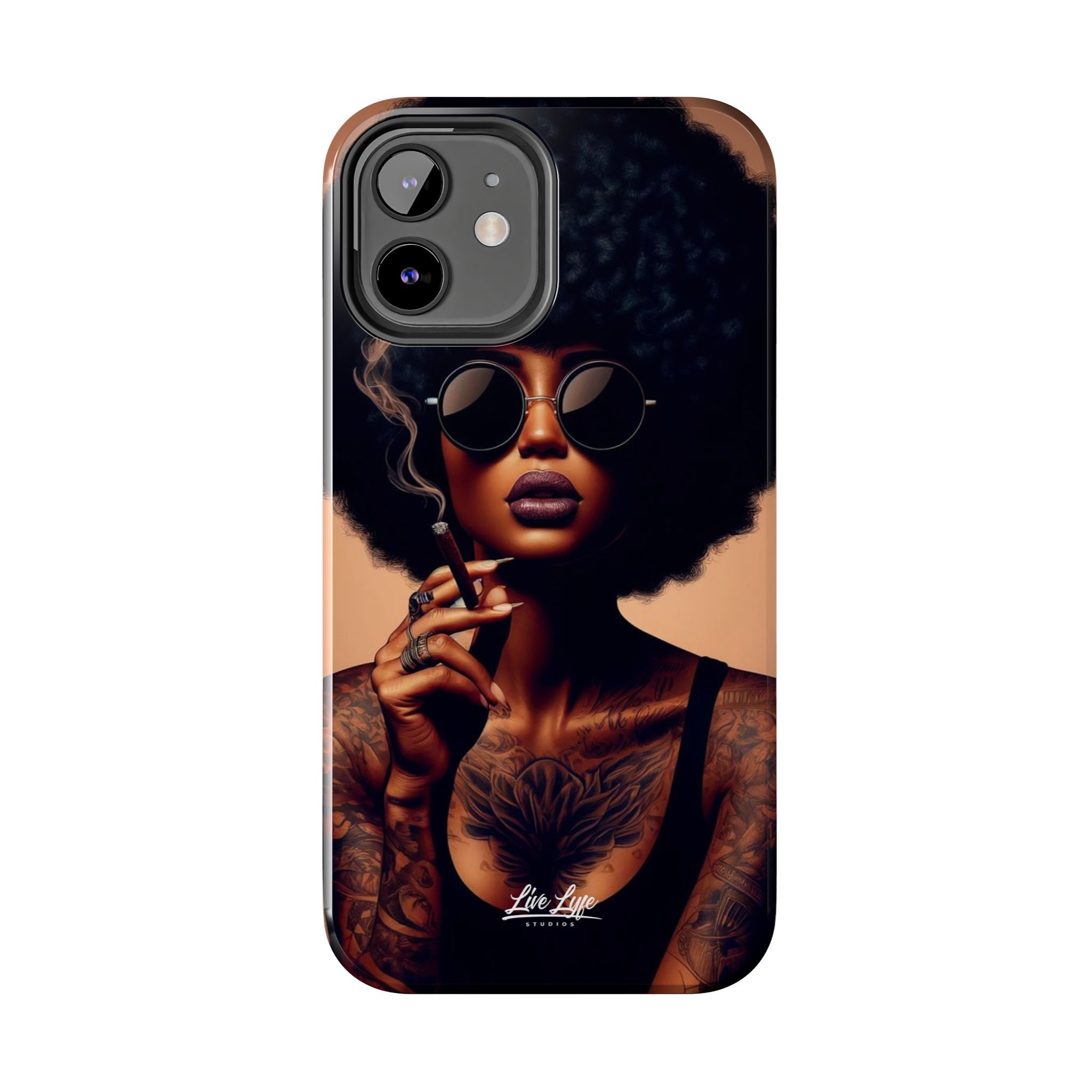 Smoke & Soul Afro Queen Vibe Phone Case, Protective Phone Case