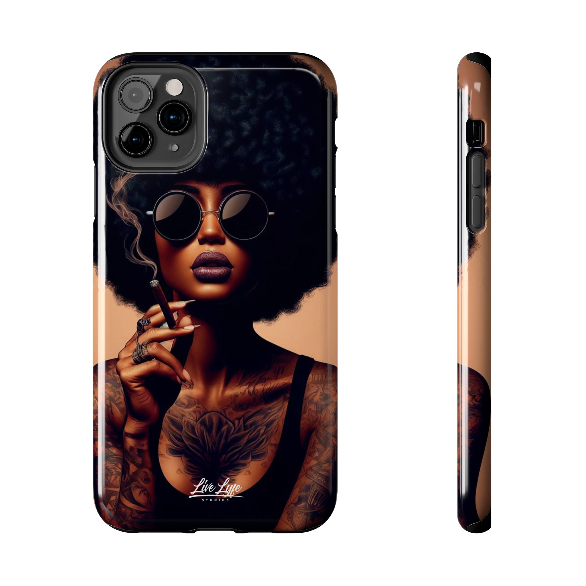 Smoke & Soul Afro Queen Vibe Phone Case, Protective Phone Case