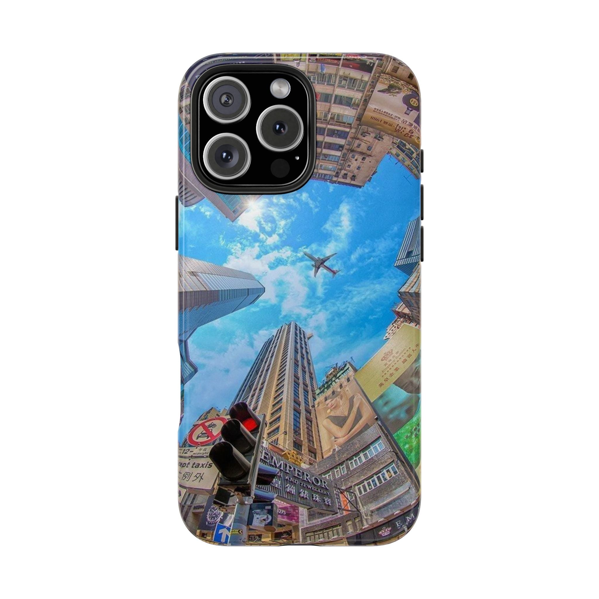 Urban Skyline Tough iPhone Case, Durable Phone Cover, Cityscape Accessory, Gift for Travelers, Urban Style Protection