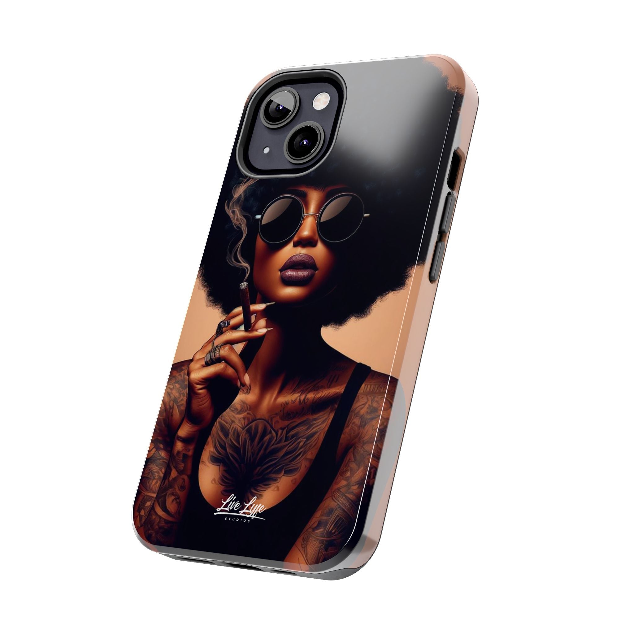 Smoke & Soul Afro Queen Vibe Phone Case, Protective Phone Case