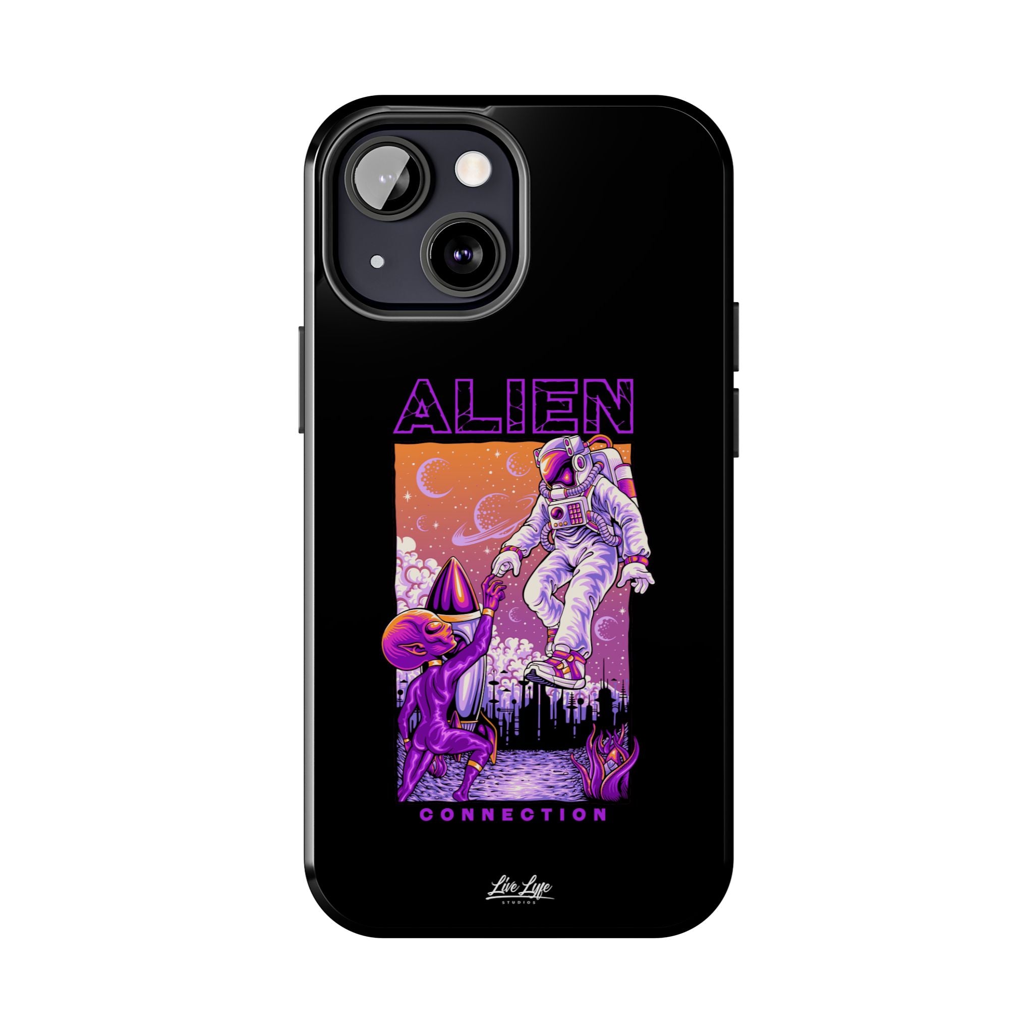 Alien Connection Phone Case – Sleek Black Cover