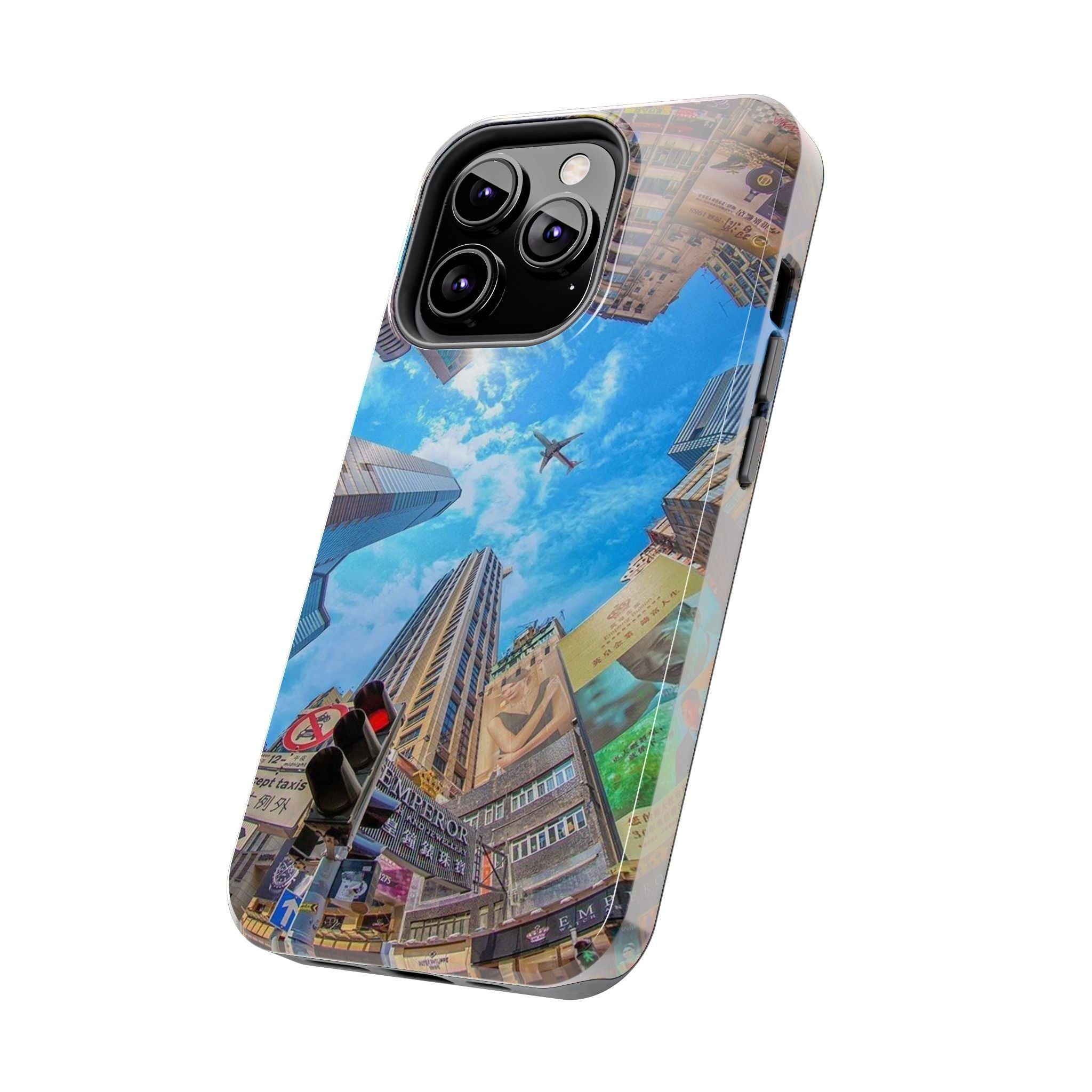 Urban Skyline Tough iPhone Case, Durable Phone Cover, Cityscape Accessory, Gift for Travelers, Urban Style Protection