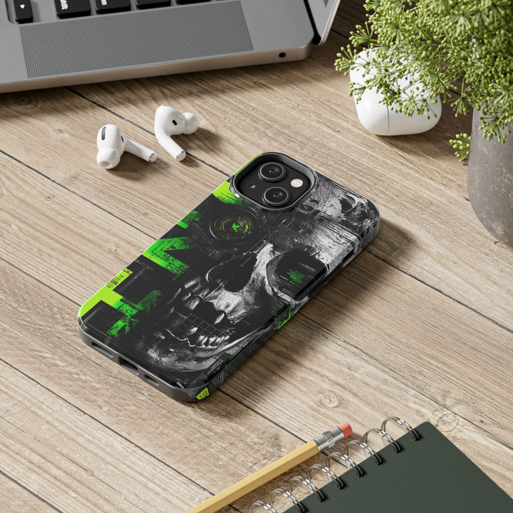 Edgy Skull iPhone Case Tough Protection for Your Device, Unique Design for Gamers, Halloween Gift, Tech Accessories, Bold Aesthetic