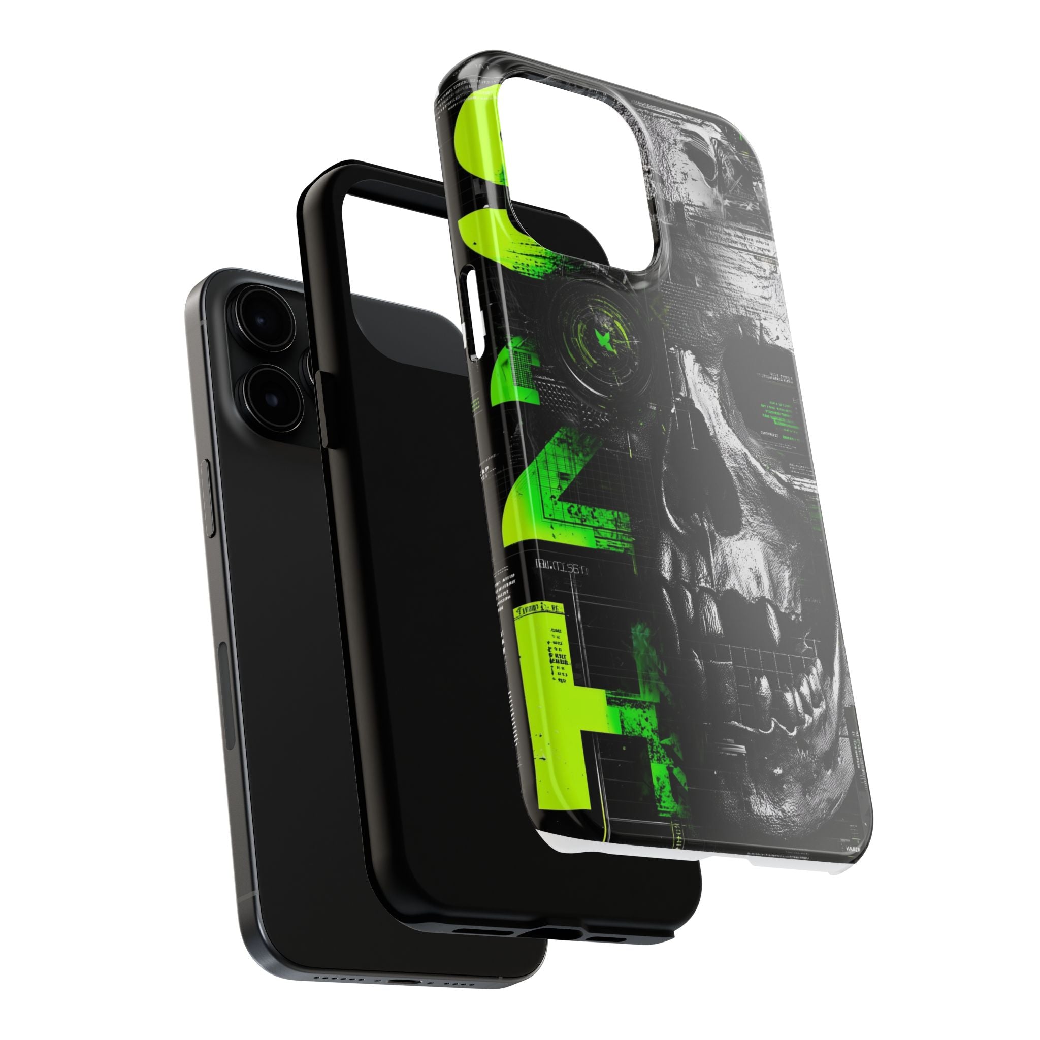 Edgy Skull iPhone Case Tough Protection for Your Device, Unique Design for Gamers, Halloween Gift, Tech Accessories, Bold Aesthetic