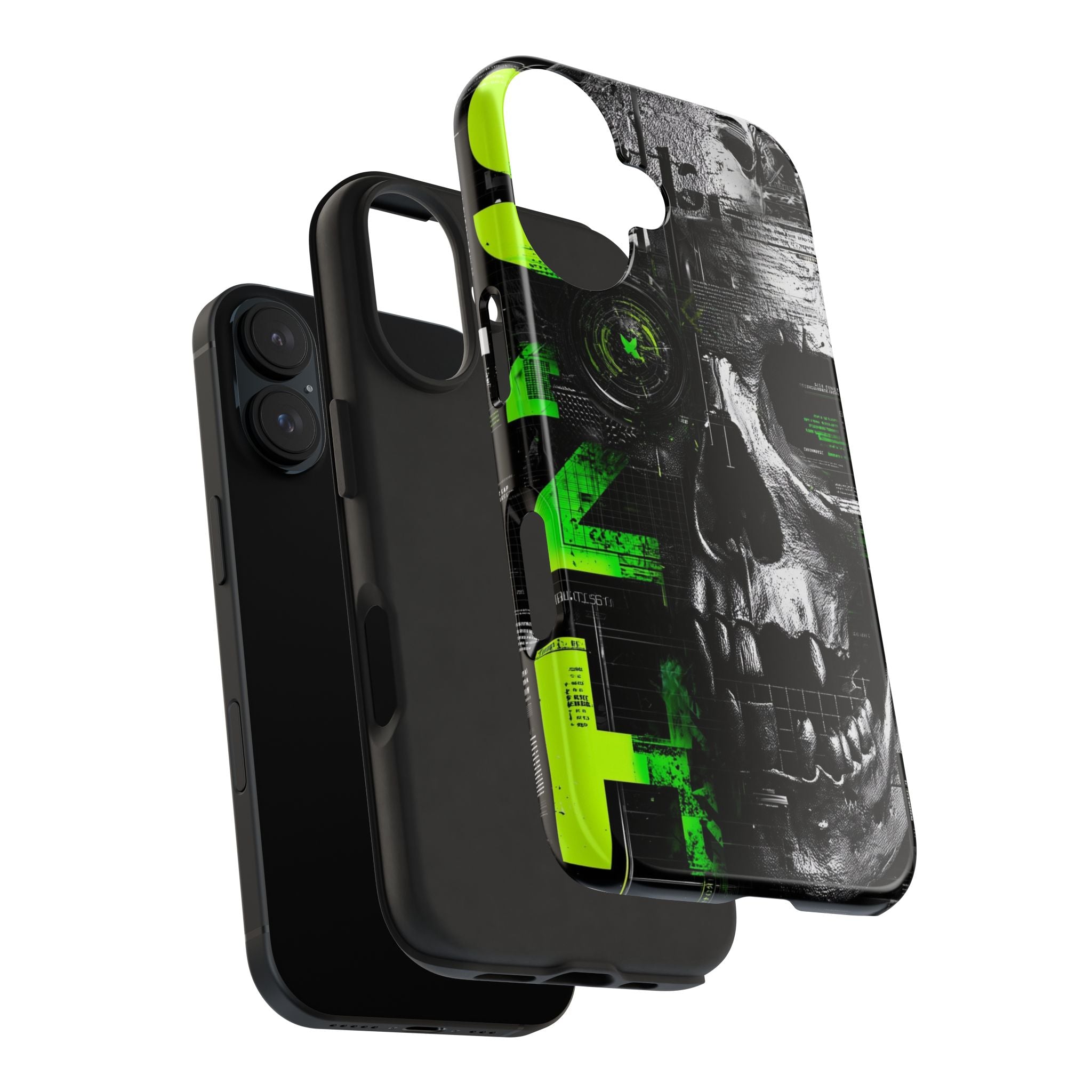 Edgy Skull iPhone Case Tough Protection for Your Device, Unique Design for Gamers, Halloween Gift, Tech Accessories, Bold Aesthetic