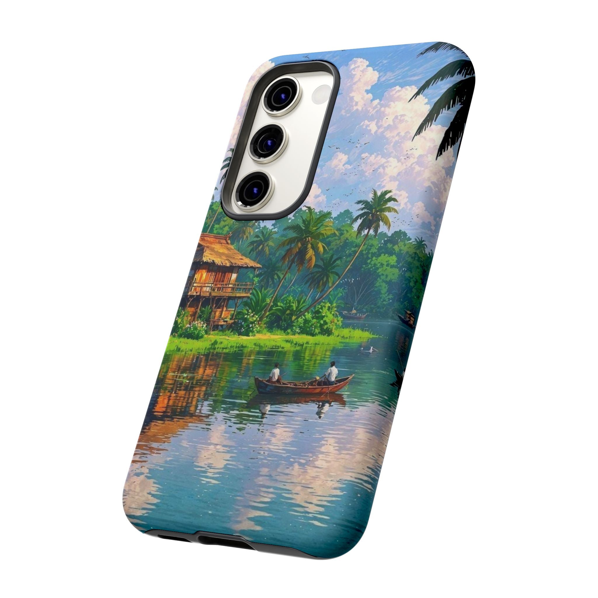 Tropical Landscape Phone Case, Nature Inspired Cover, Beach Vibe Gift, Artwork Protection Case, Summer Essentials Iphone and Samsung Cases