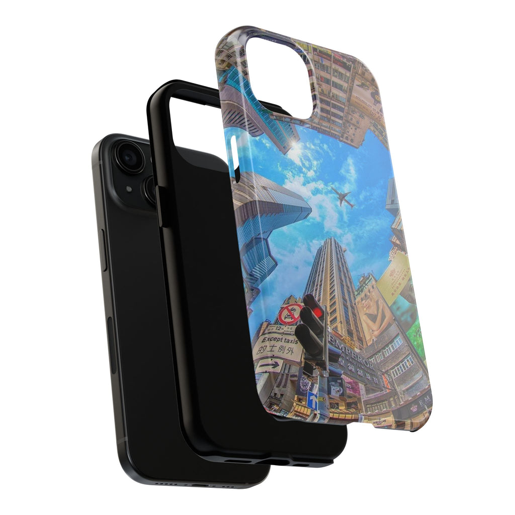 Urban Skyline Tough iPhone Case, Durable Phone Cover, Cityscape Accessory, Gift for Travelers, Urban Style Protection