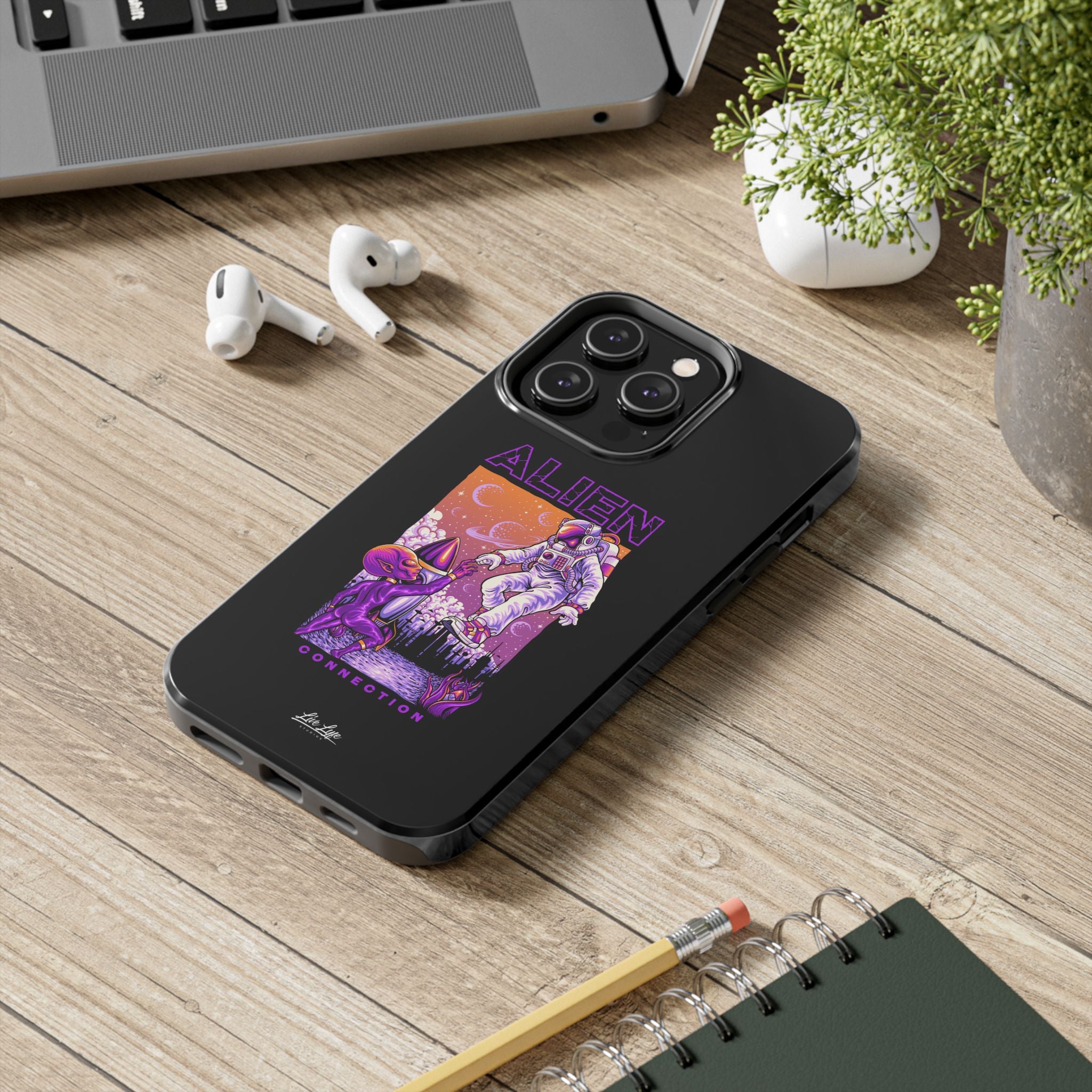Alien Connection Phone Case – Sleek Black Cover