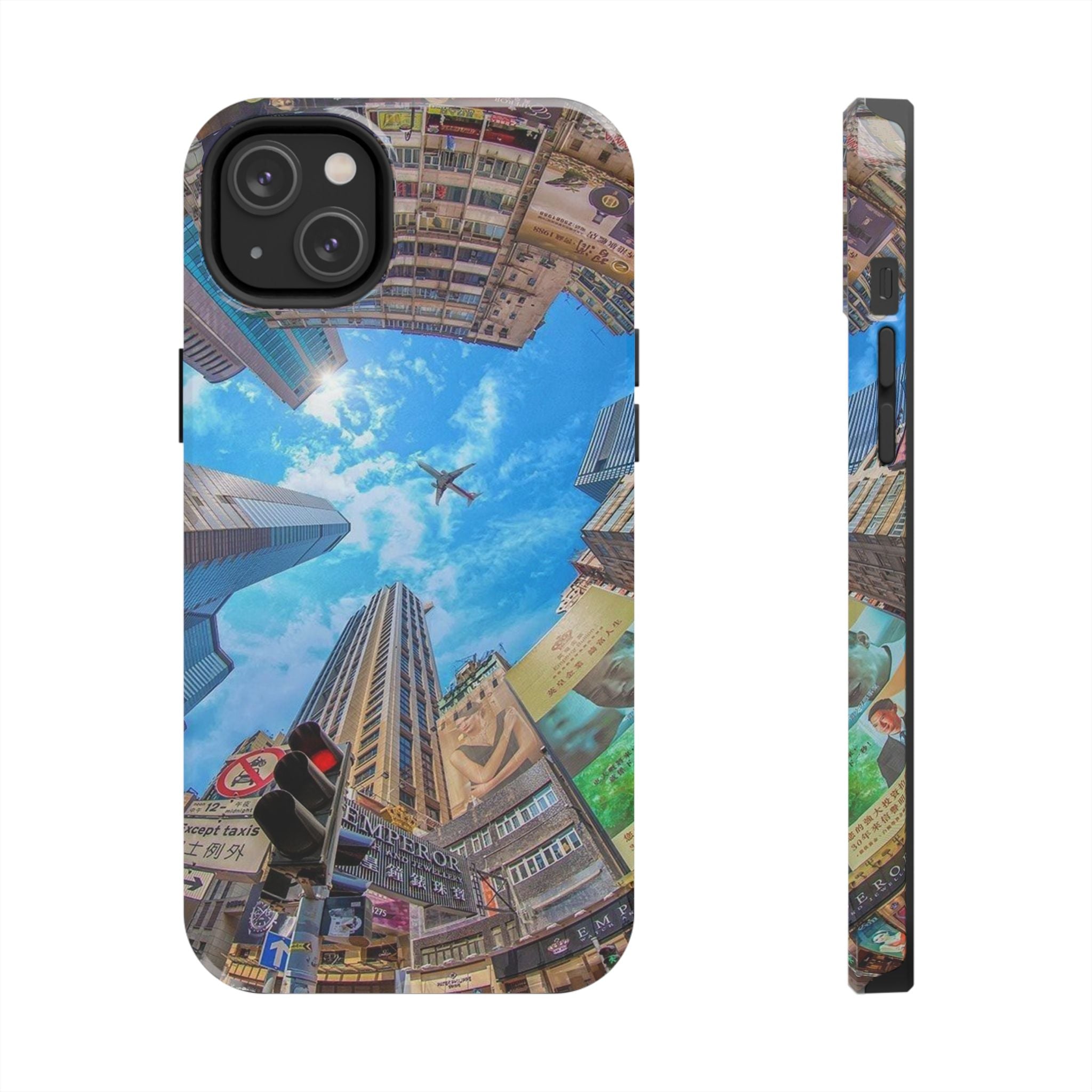 Urban Skyline Tough iPhone Case, Durable Phone Cover, Cityscape Accessory, Gift for Travelers, Urban Style Protection