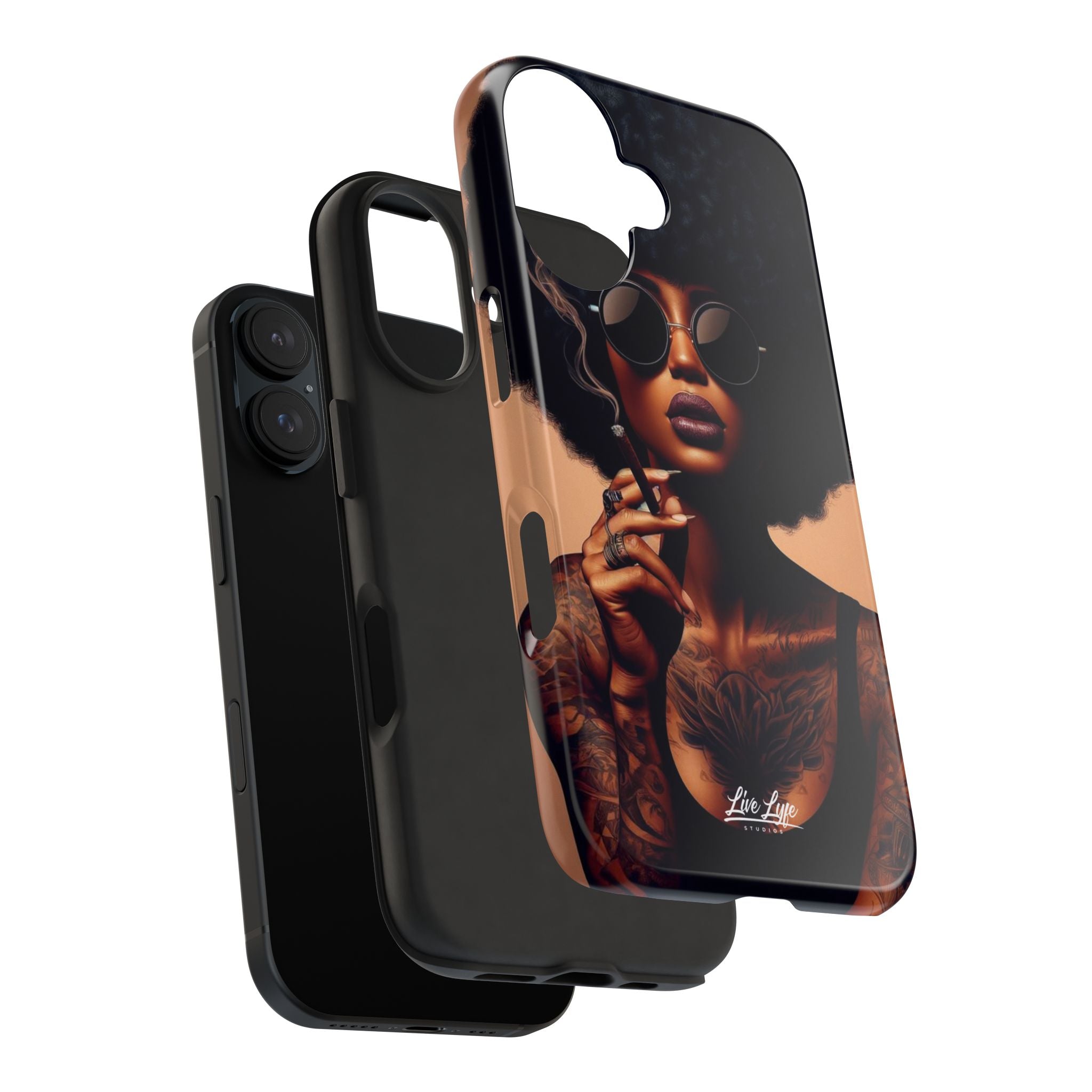 Smoke & Soul Afro Queen Vibe Phone Case, Protective Phone Case