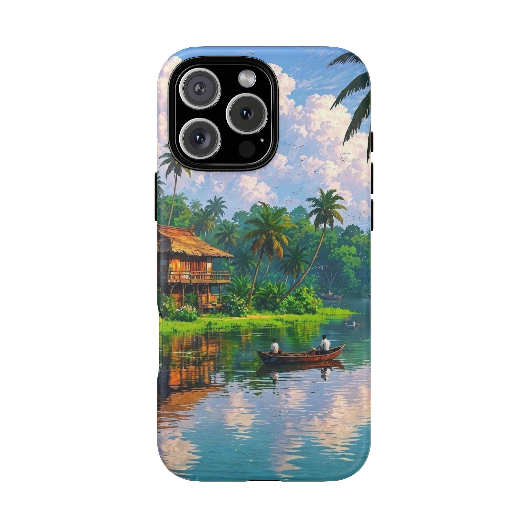 Tropical Landscape Phone Case, Nature Inspired Cover, Beach Vibe Gift, Artwork Protection Case, Summer Essentials Iphone and Samsung Cases