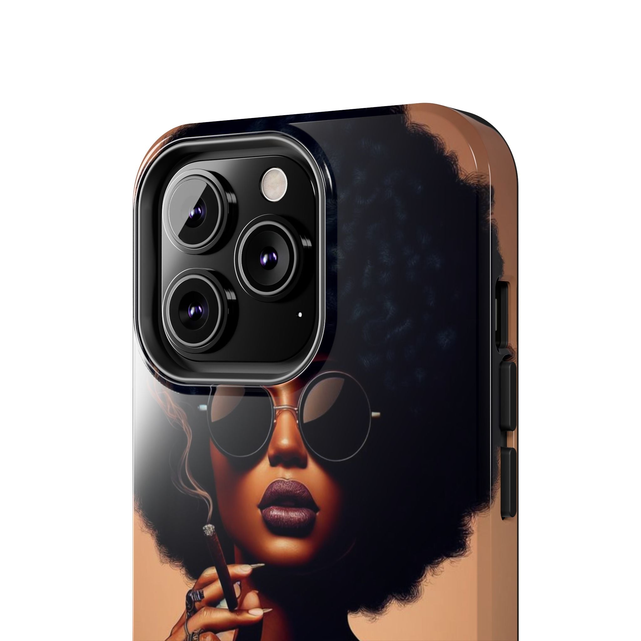 Smoke & Soul Afro Queen Vibe Phone Case, Protective Phone Case