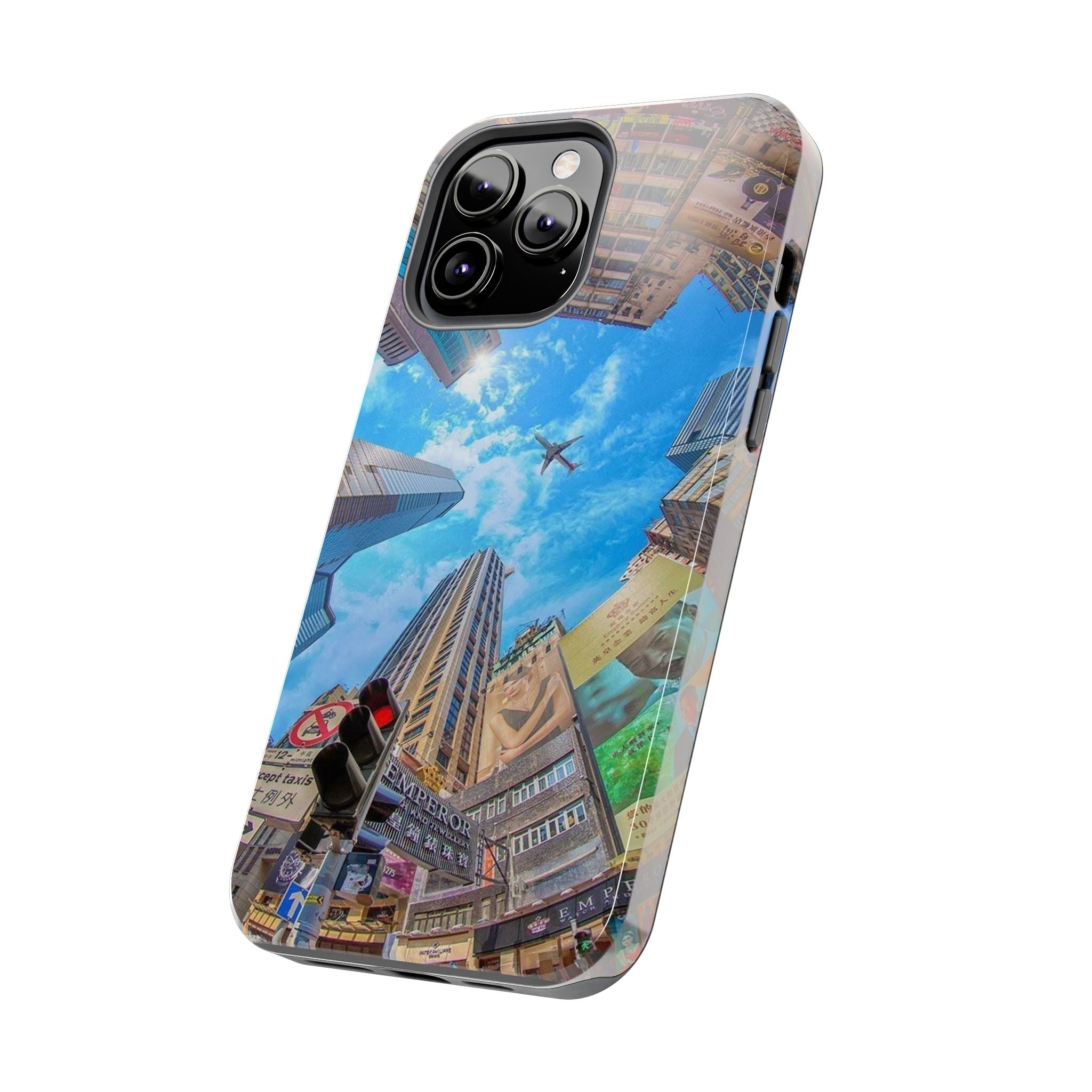 Urban Skyline Tough iPhone Case, Durable Phone Cover, Cityscape Accessory, Gift for Travelers, Urban Style Protection