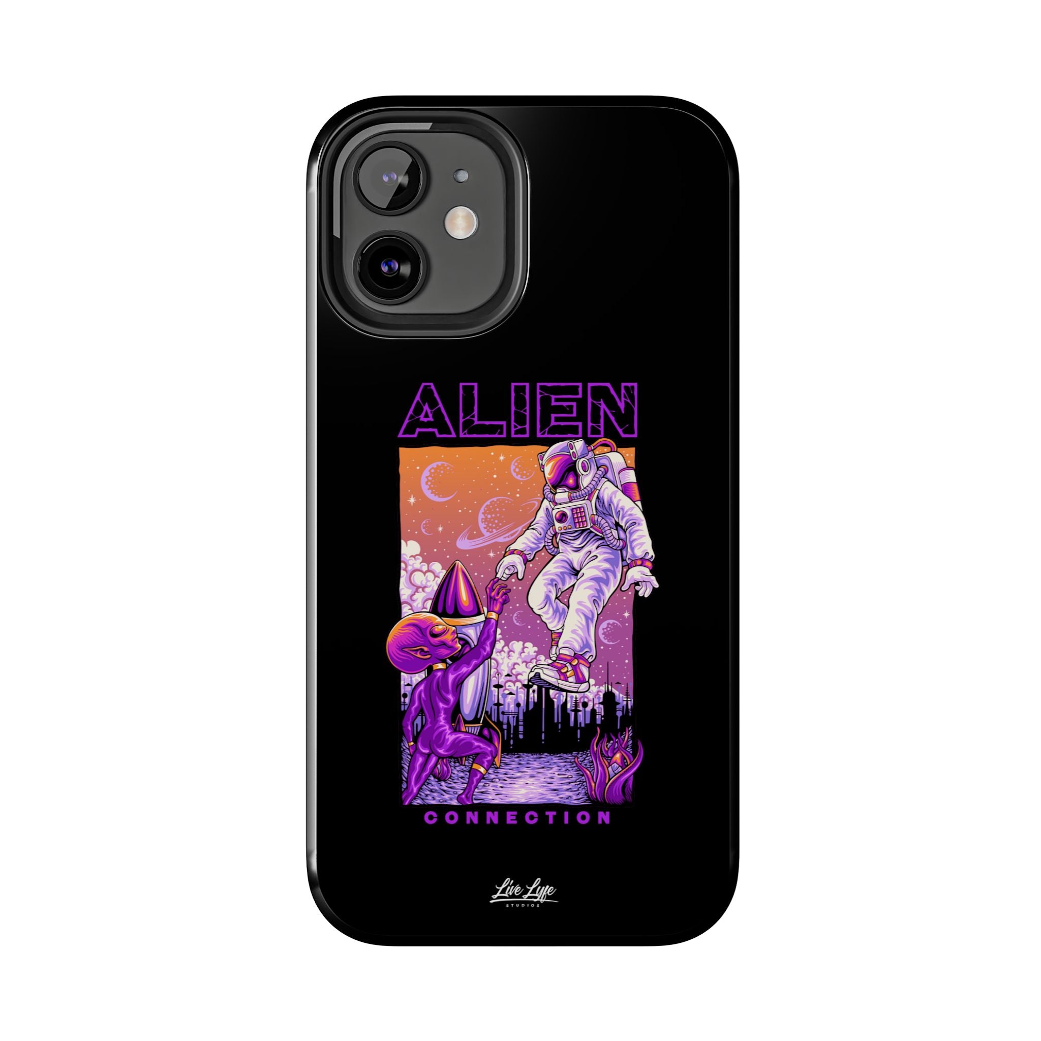 Alien Connection Phone Case – Sleek Black Cover