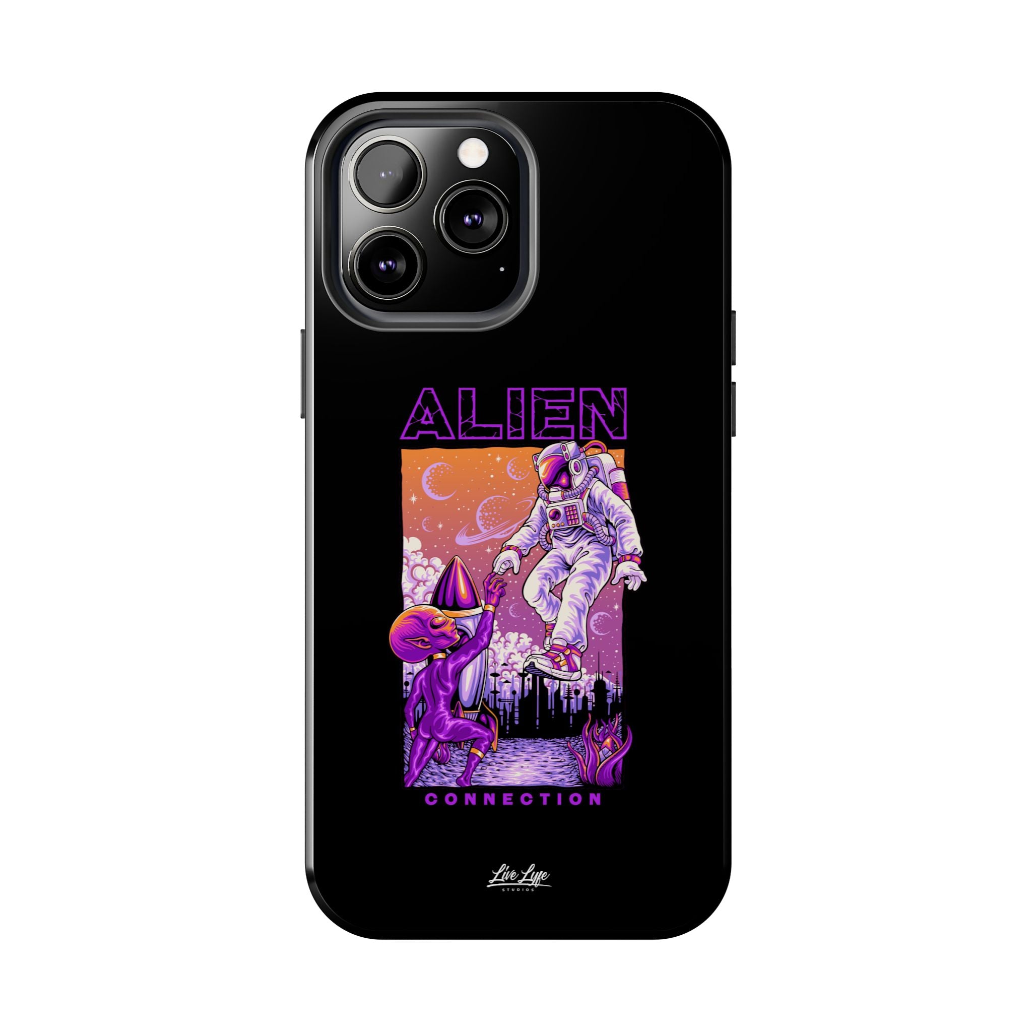 Alien Connection Phone Case – Sleek Black Cover