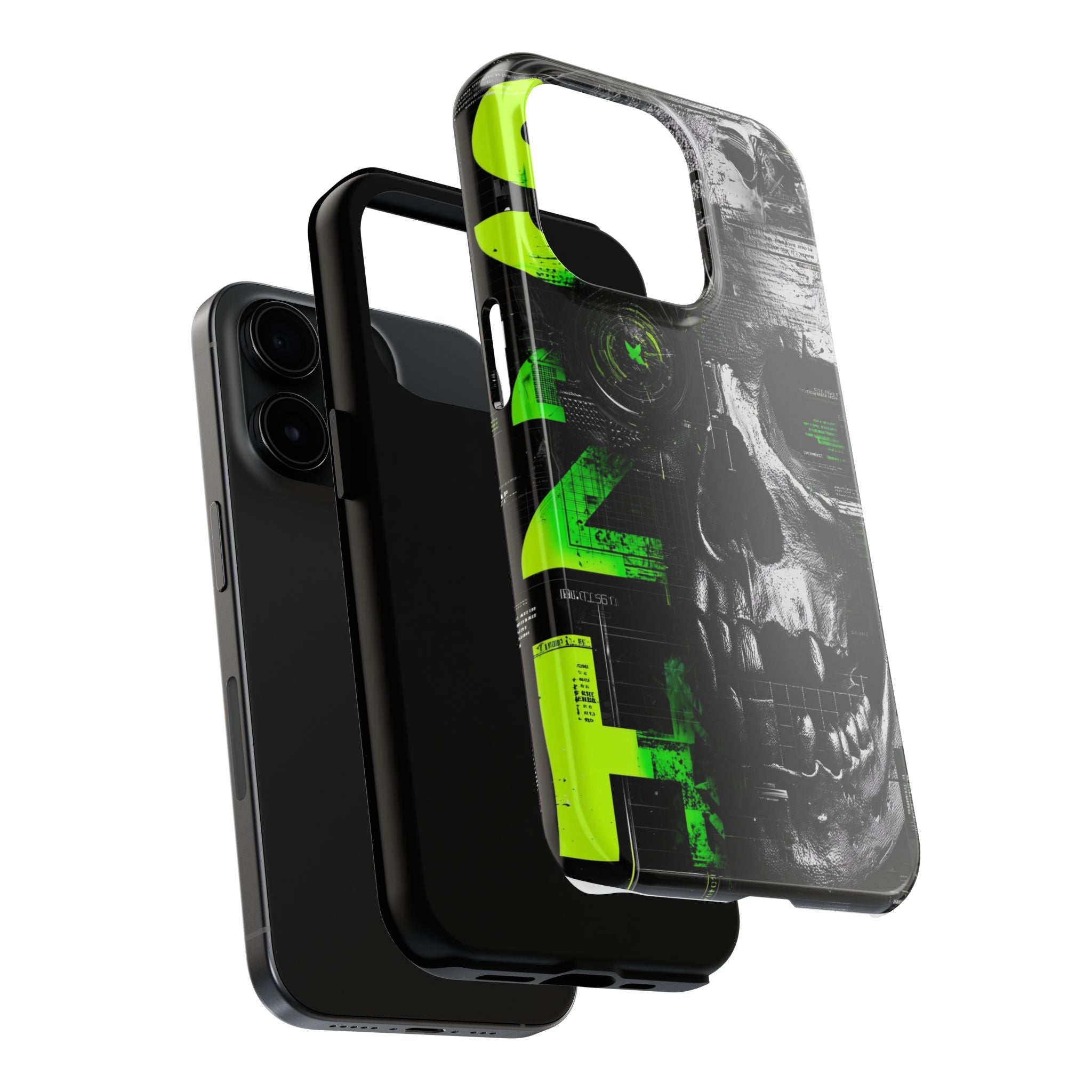 Edgy Skull iPhone Case Tough Protection for Your Device, Unique Design for Gamers, Halloween Gift, Tech Accessories, Bold Aesthetic