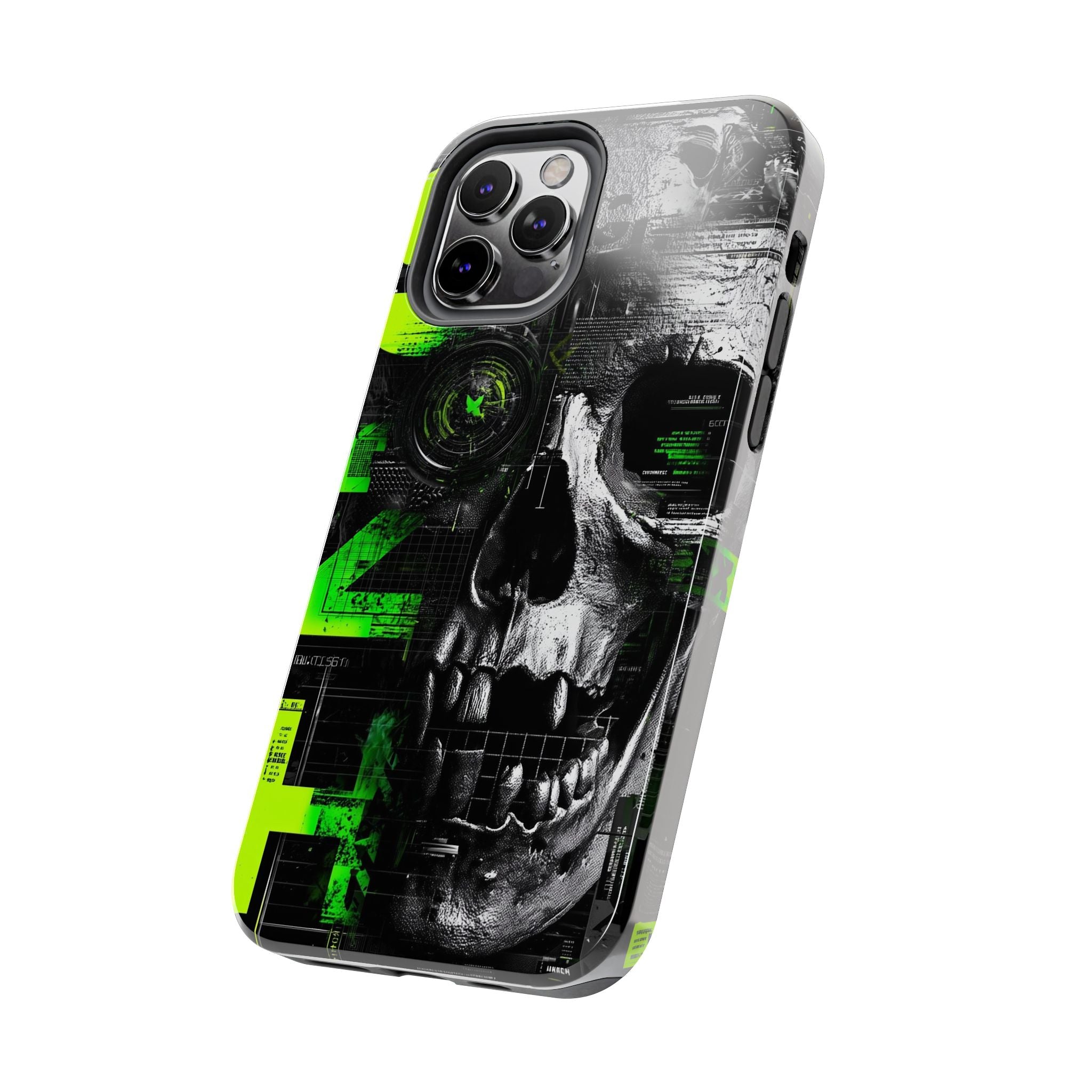 Edgy Skull iPhone Case Tough Protection for Your Device, Unique Design for Gamers, Halloween Gift, Tech Accessories, Bold Aesthetic