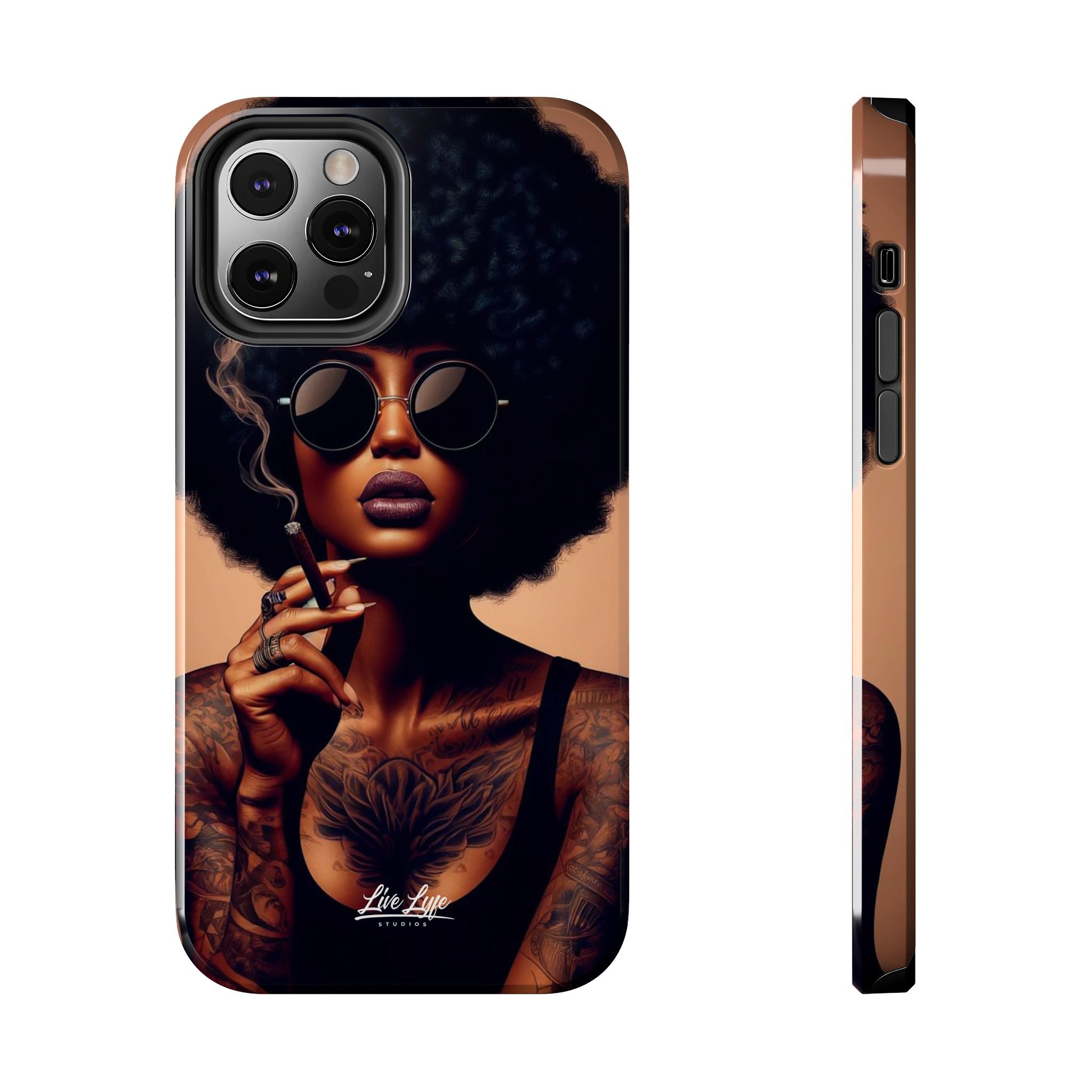 Smoke & Soul Afro Queen Vibe Phone Case, Protective Phone Case
