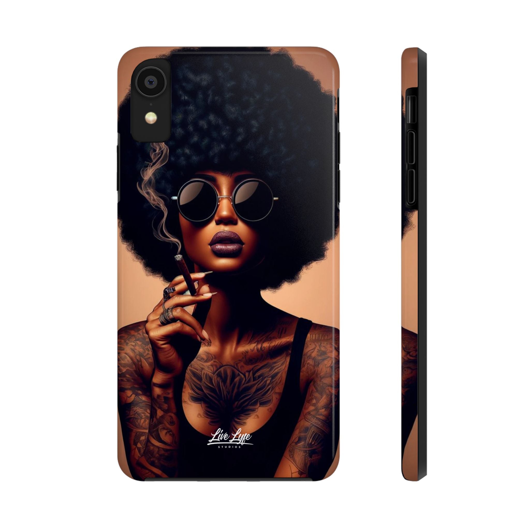 Smoke & Soul Afro Queen Vibe Phone Case, Protective Phone Case