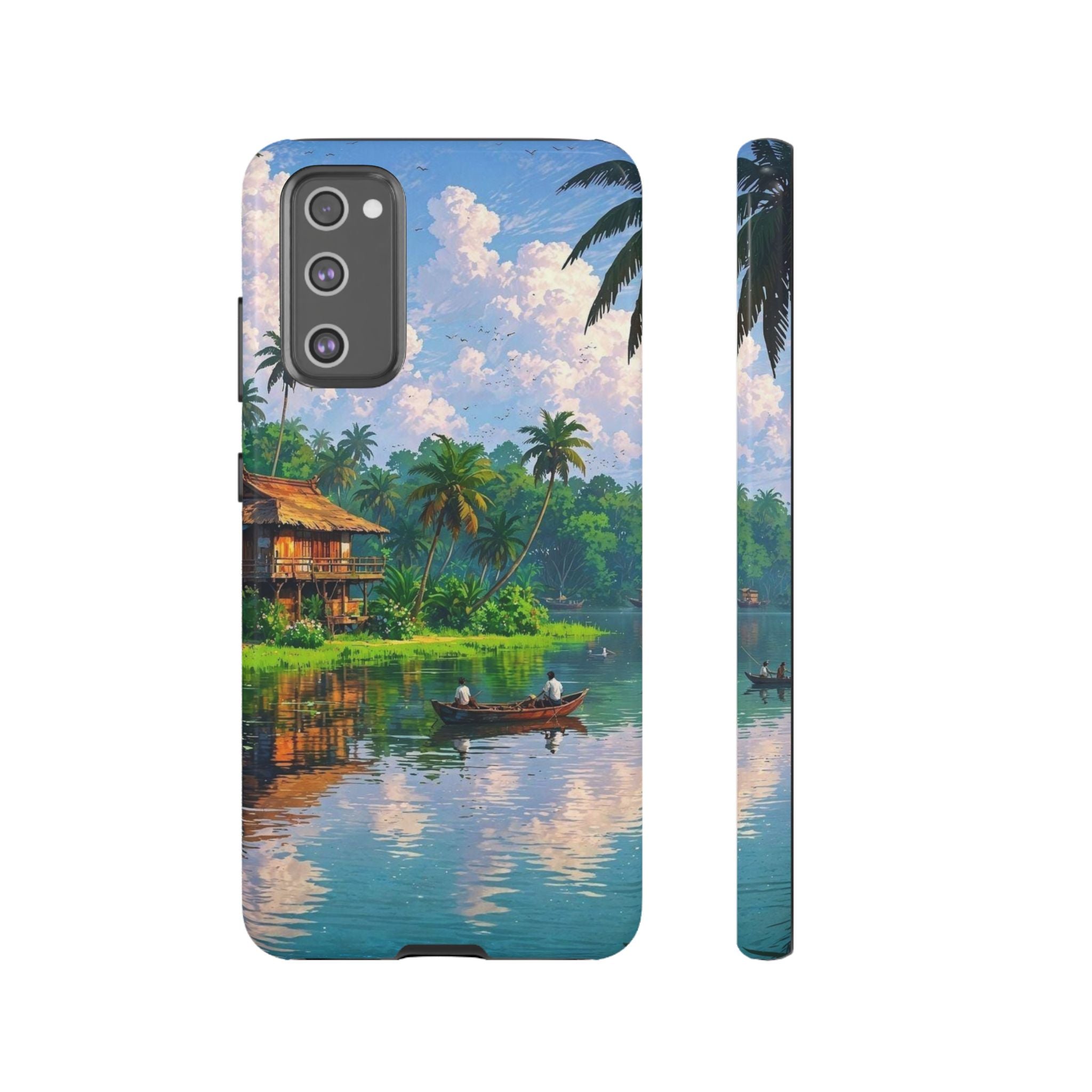 Tropical Landscape Phone Case, Nature Inspired Cover, Beach Vibe Gift, Artwork Protection Case, Summer Essentials Iphone and Samsung Cases