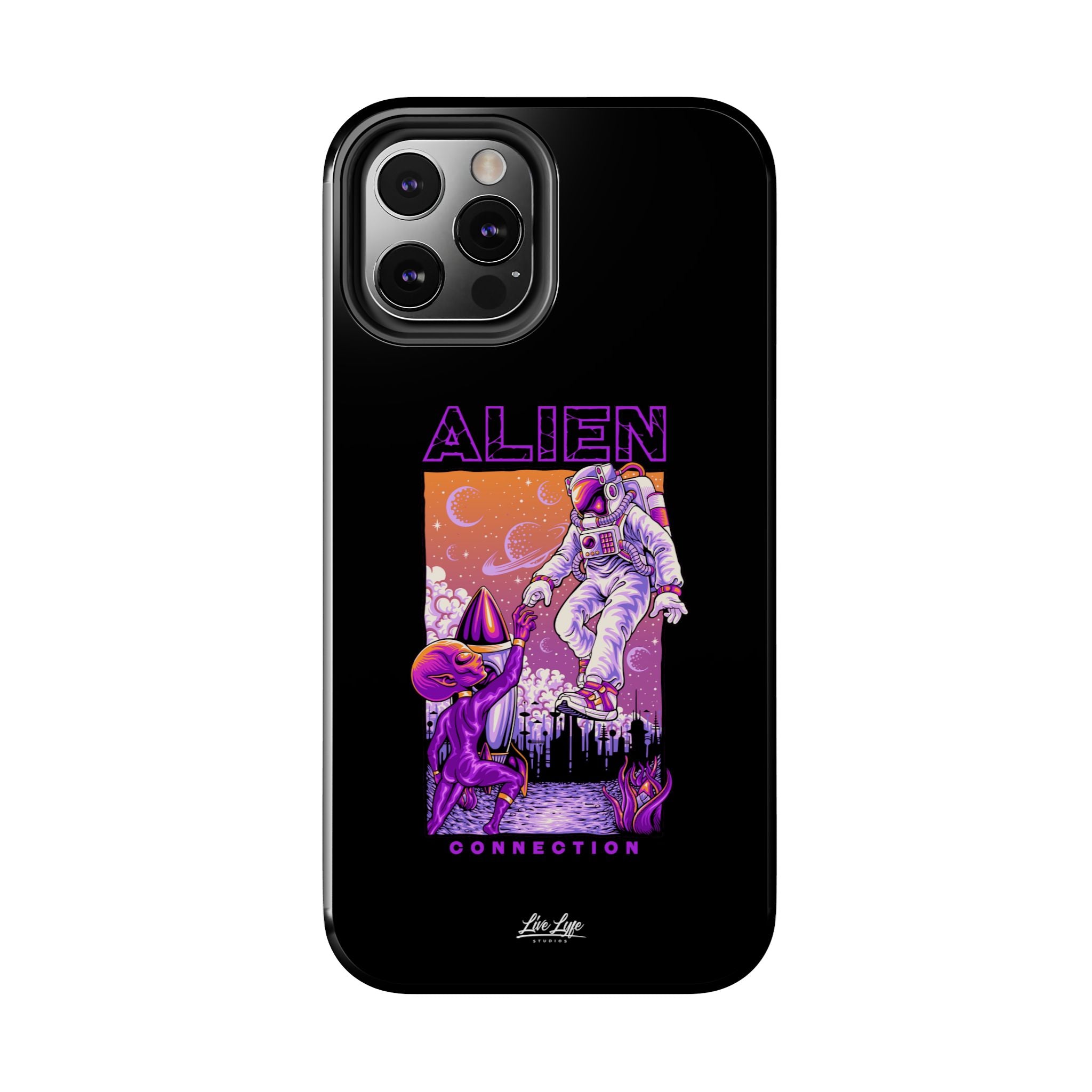Alien Connection Phone Case – Sleek Black Cover
