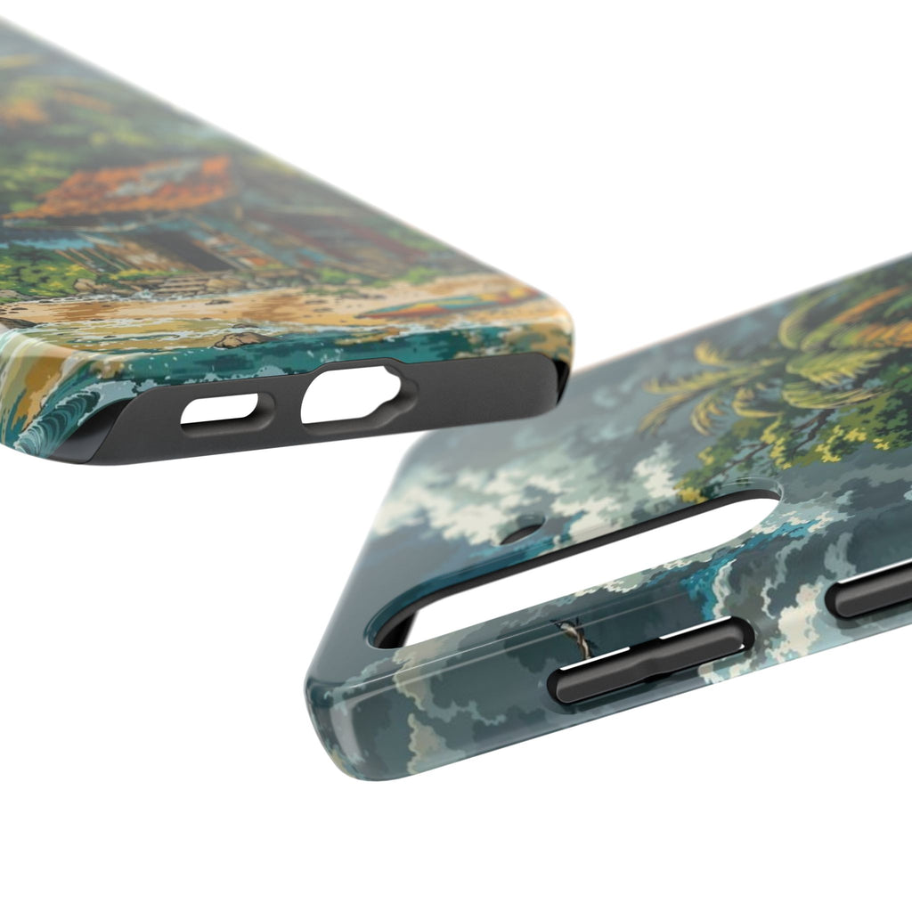 Tropical Paradise Tough iPhone and Samsung Cases - Beach Vibe, Summer Gift, Durable Protection for Adventure Lovers, Coastal Decor, Phone Accessories